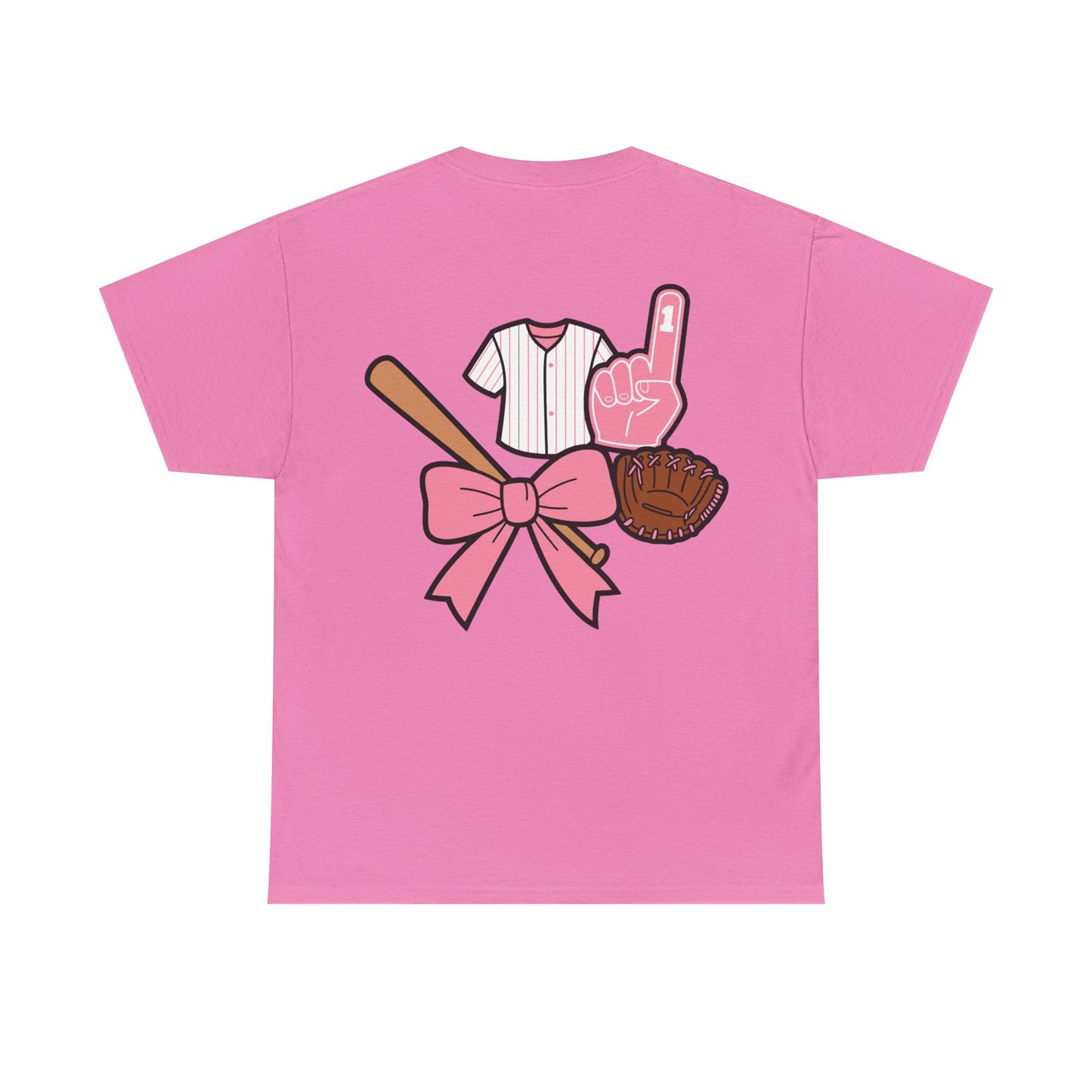 Softball/Baseball Sport Tee (Front & Back) - Unisex Heavy Cotton
