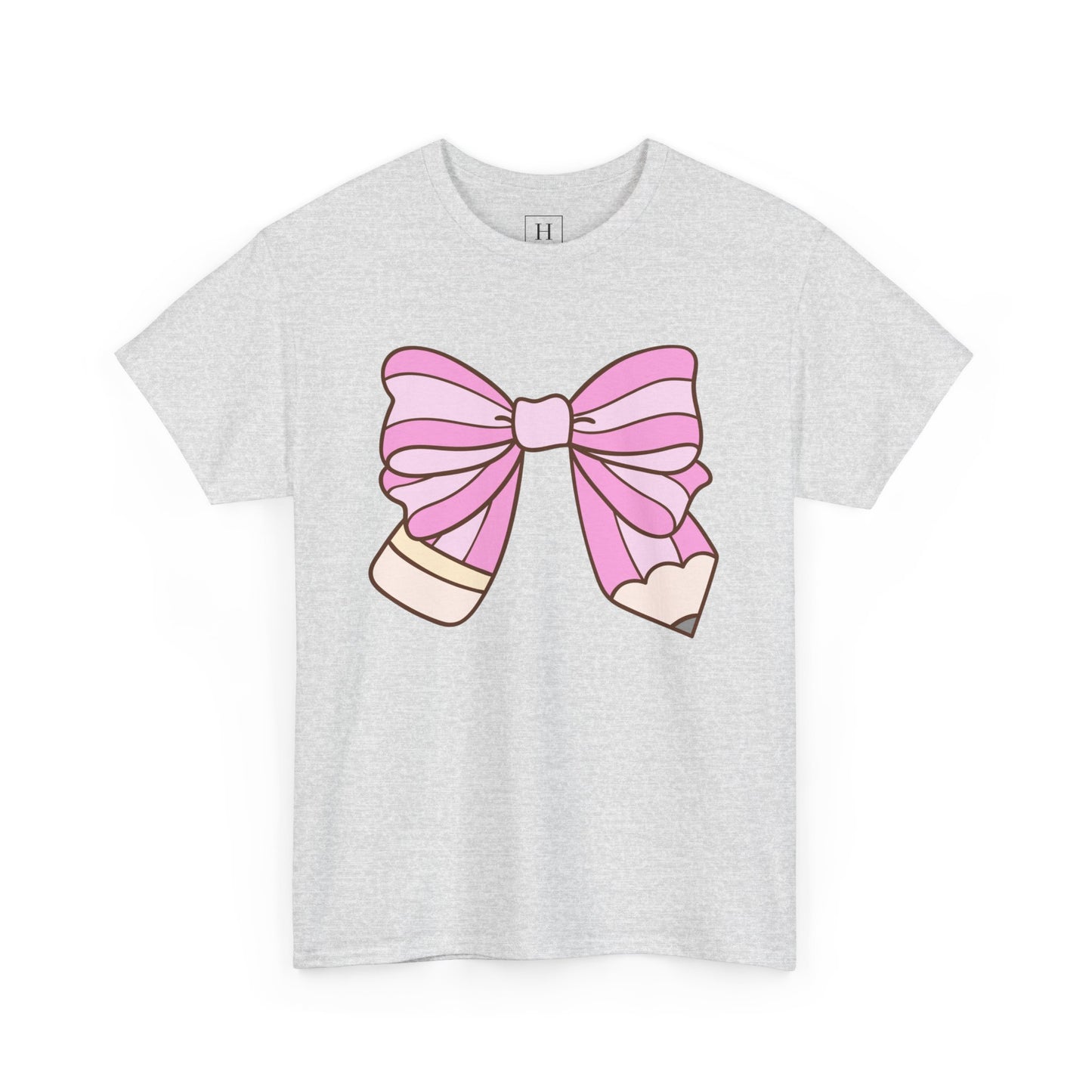 Teacher Pencil Bow Tee
