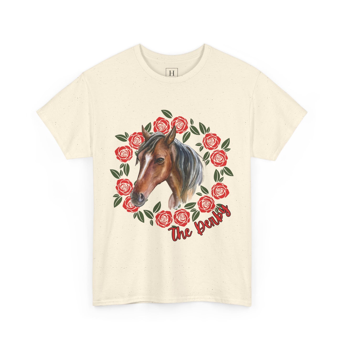 The Derby Horse & Rose Tee
