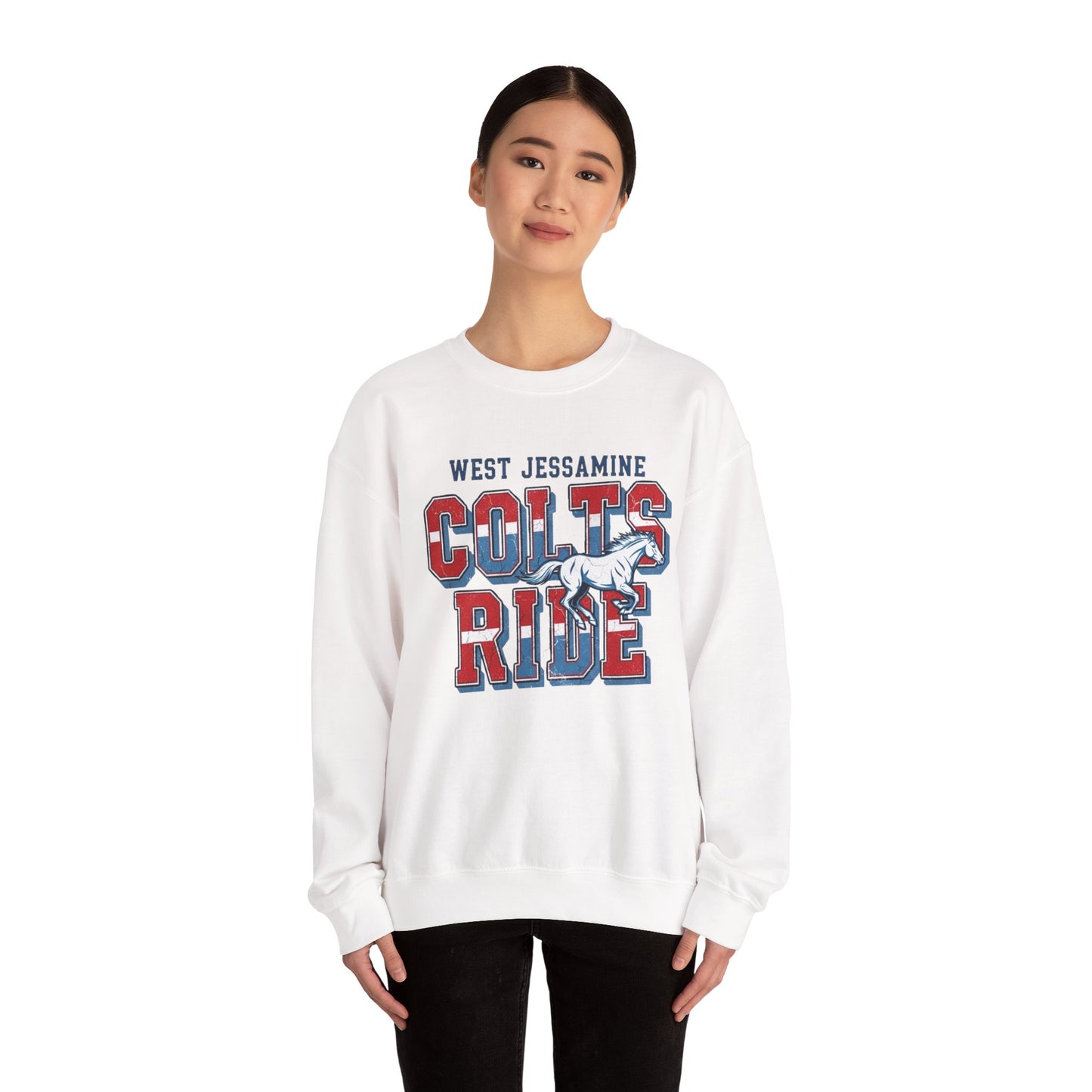 Crewneck Sweatshirt - West Jess RIDE COLTS Sweater