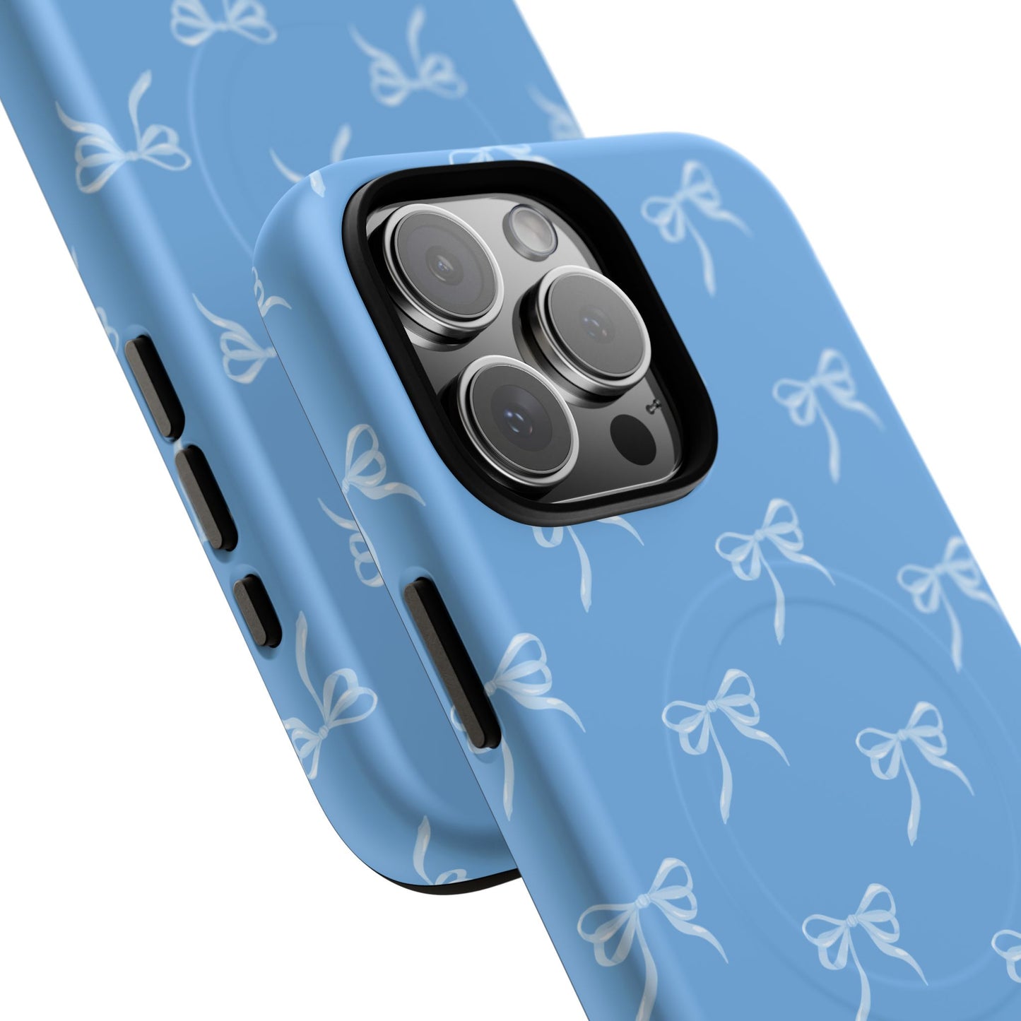 Blue Bow Coquette Design Tough Phone Case, Cute Phone Cover, Durable iPhone Case, Stylish Gift for Her