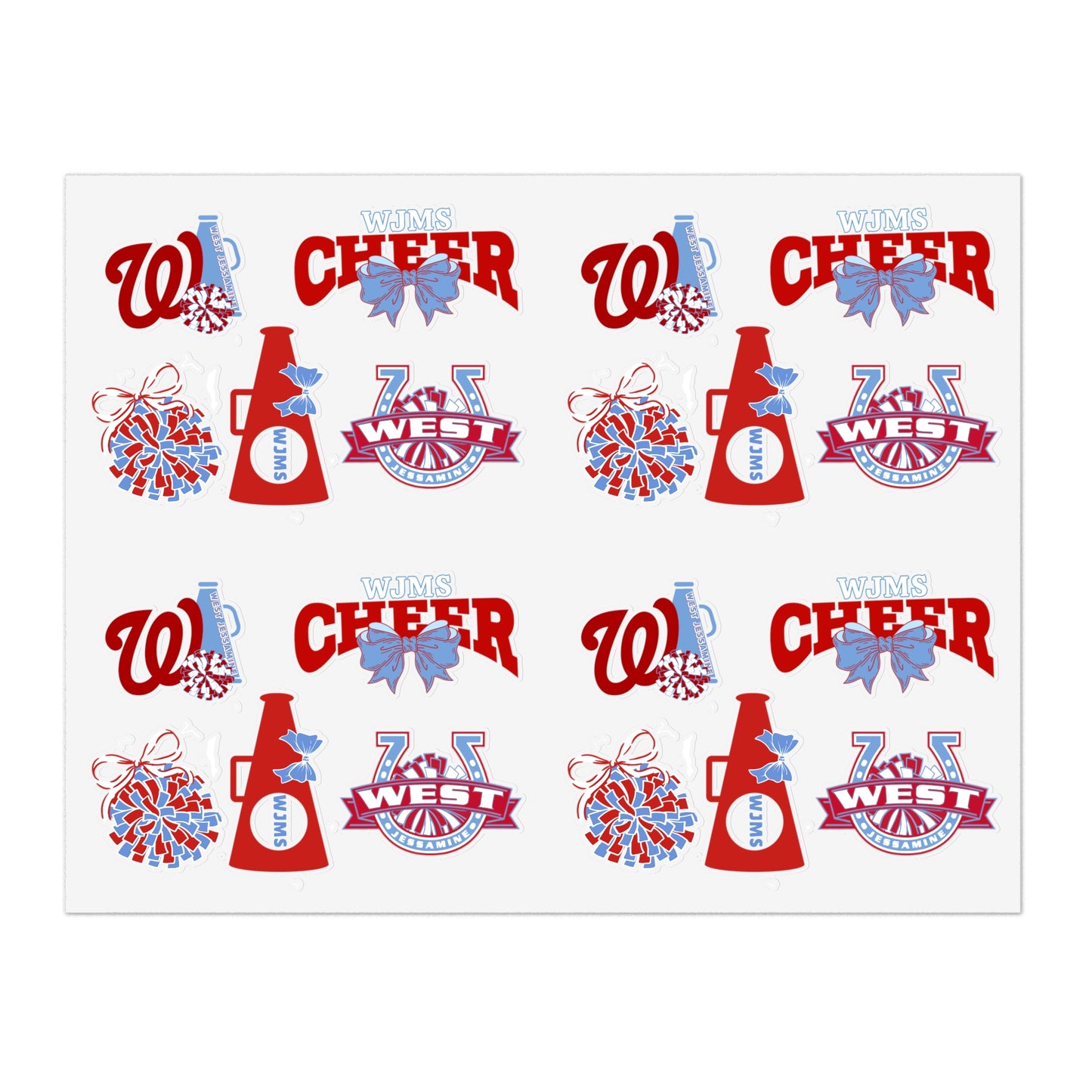 WJMS CHEER STICKERS (20 total)