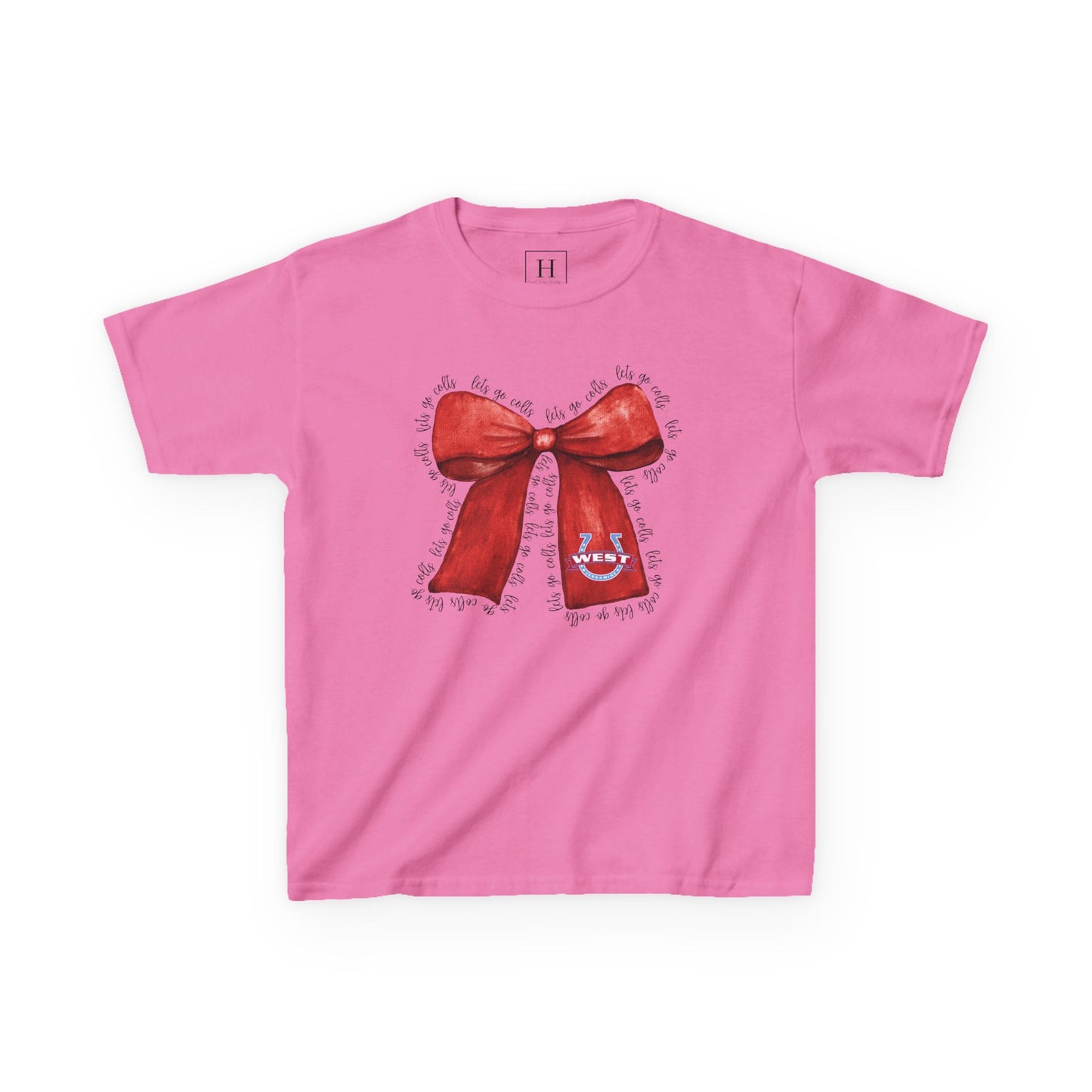 YOUTH --- Let's Go Colts Bow - West Horseshoe Logo Unisex T-Shirt