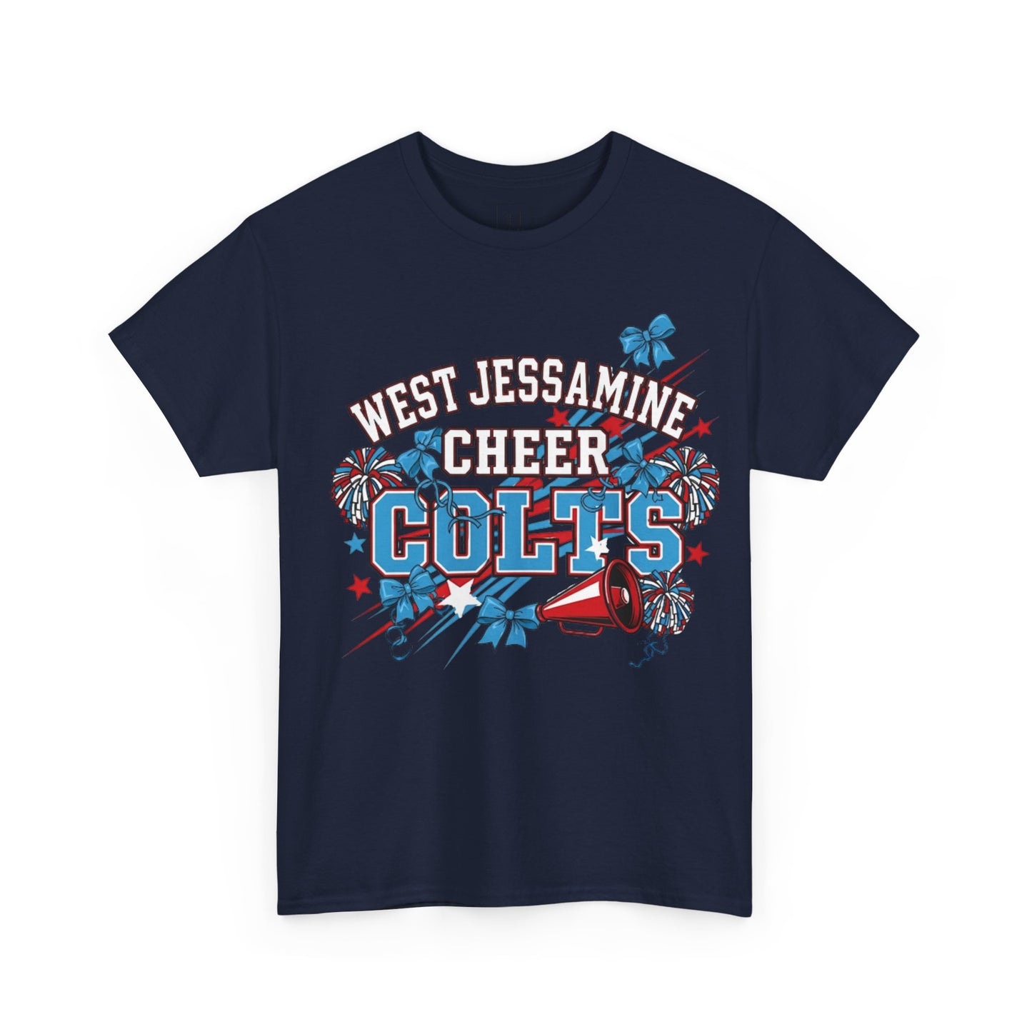 West Jessamine Cheer COLTS - Poms, Bows, Stars - Unisex Shirt