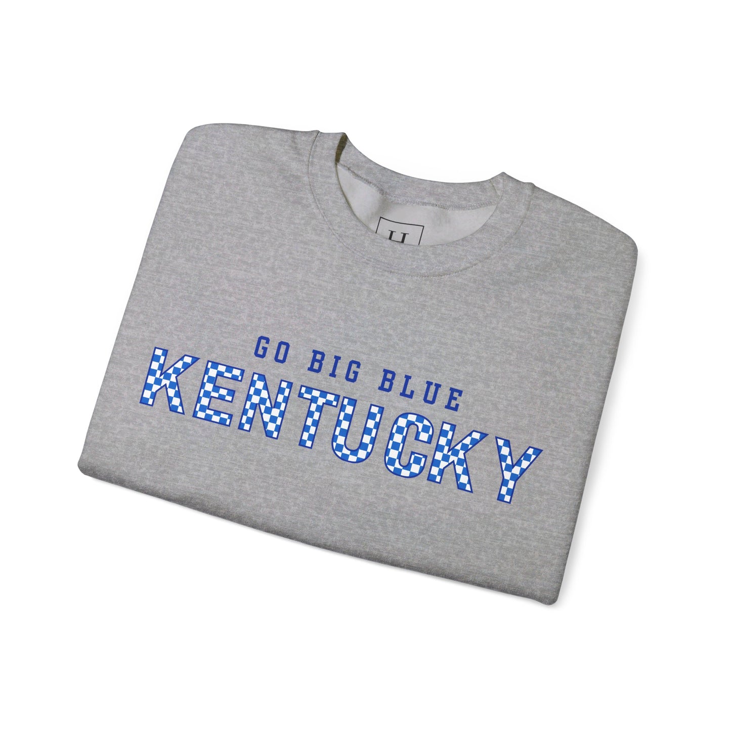 Go Big Blue Kentucky Wildcat Pride Retro Checker Sweater