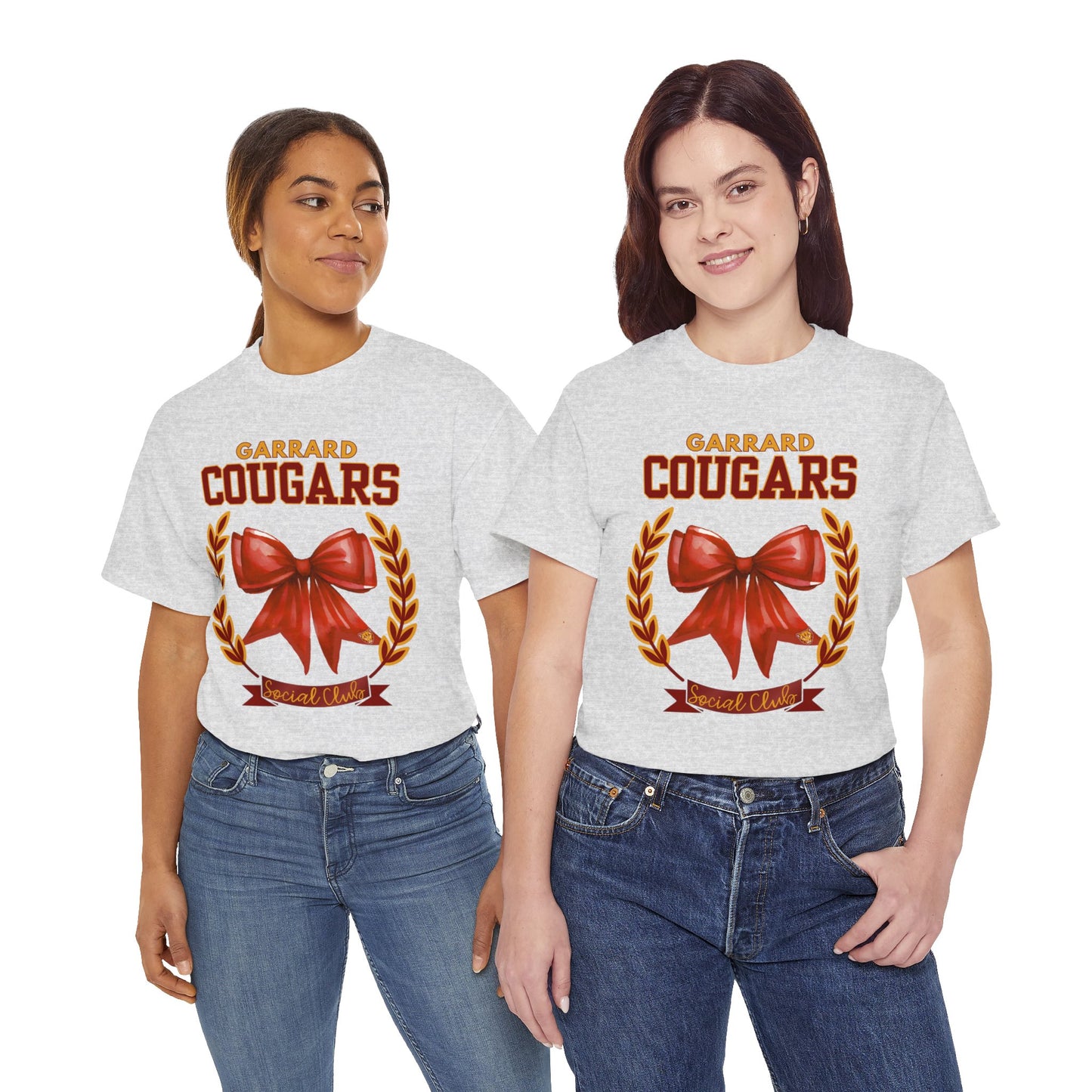 GMS Garrard Middle School Cougars Social Club T-Shirt (Front Only)