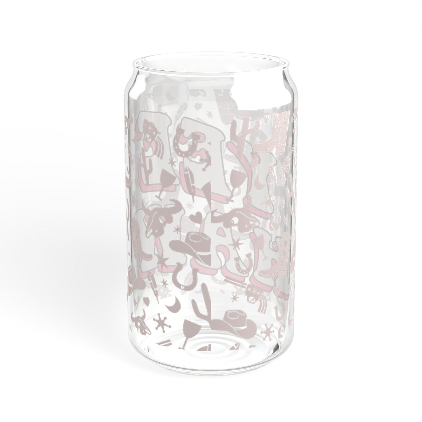 Yeehaw country western Sipper Glass, 16oz