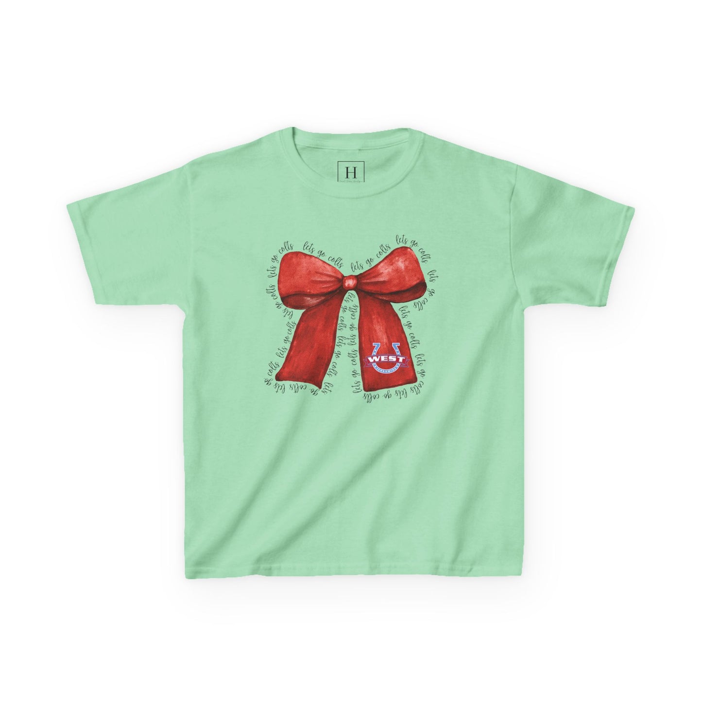 YOUTH --- Let's Go Colts Bow - West Horseshoe Logo Unisex T-Shirt