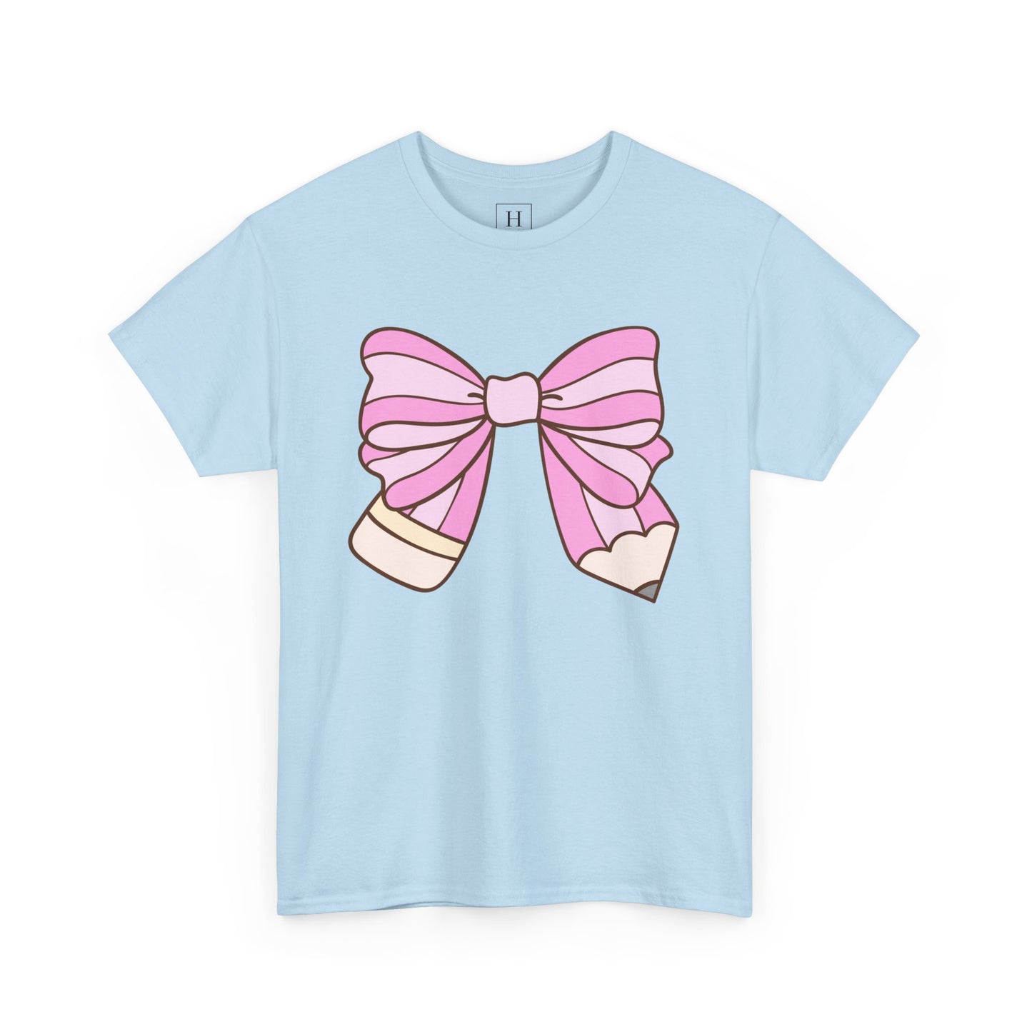 Teacher Pencil Bow Tee