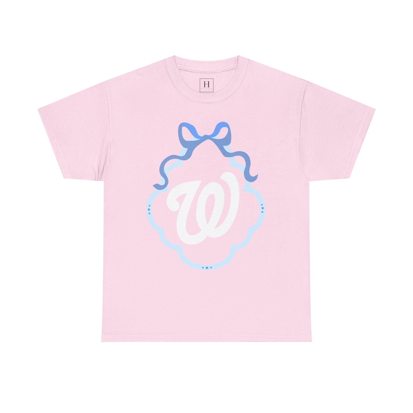 W COQUETTE BLUE BOW & BORDER