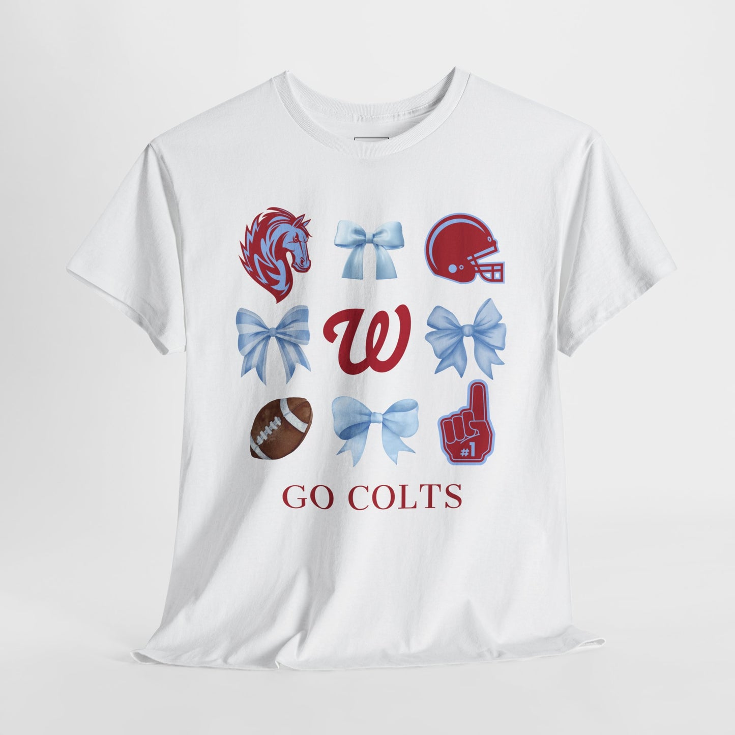 West Jessamine Colts Coquette Football Bows - Unisex Tee
