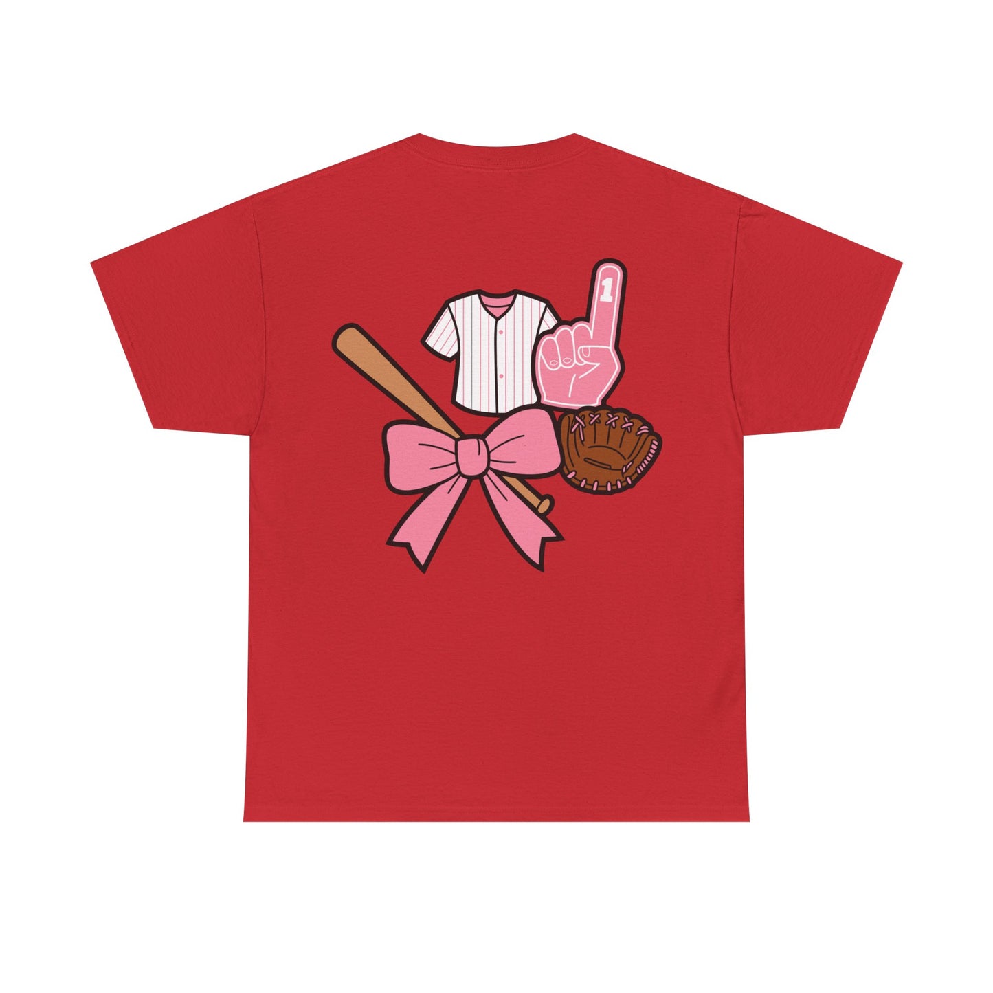 Softball/Baseball Sport Tee (Front & Back) - Unisex Heavy Cotton