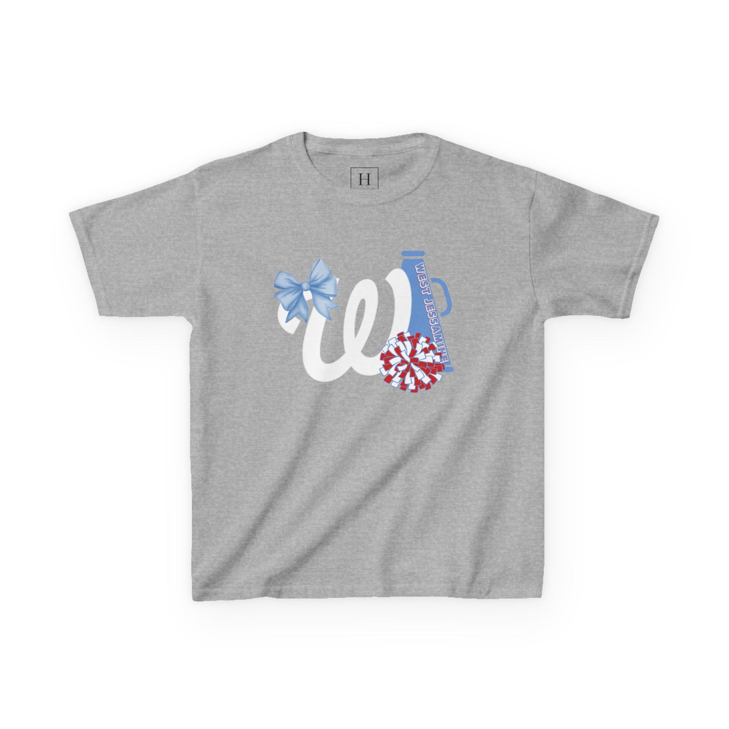 YOUTH -- West Jessamine Cheer Bow, Megaphone & Poms - Unisex Shirt