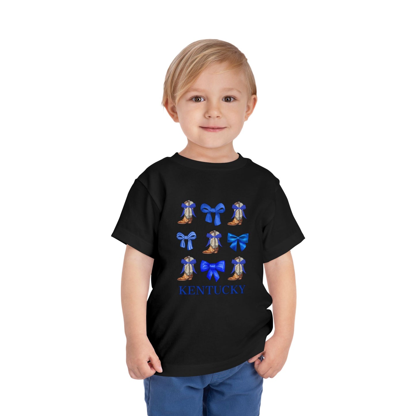 Toddler Kentucky Wildcats Coquette Bow and Cowgirl Boots Shirt