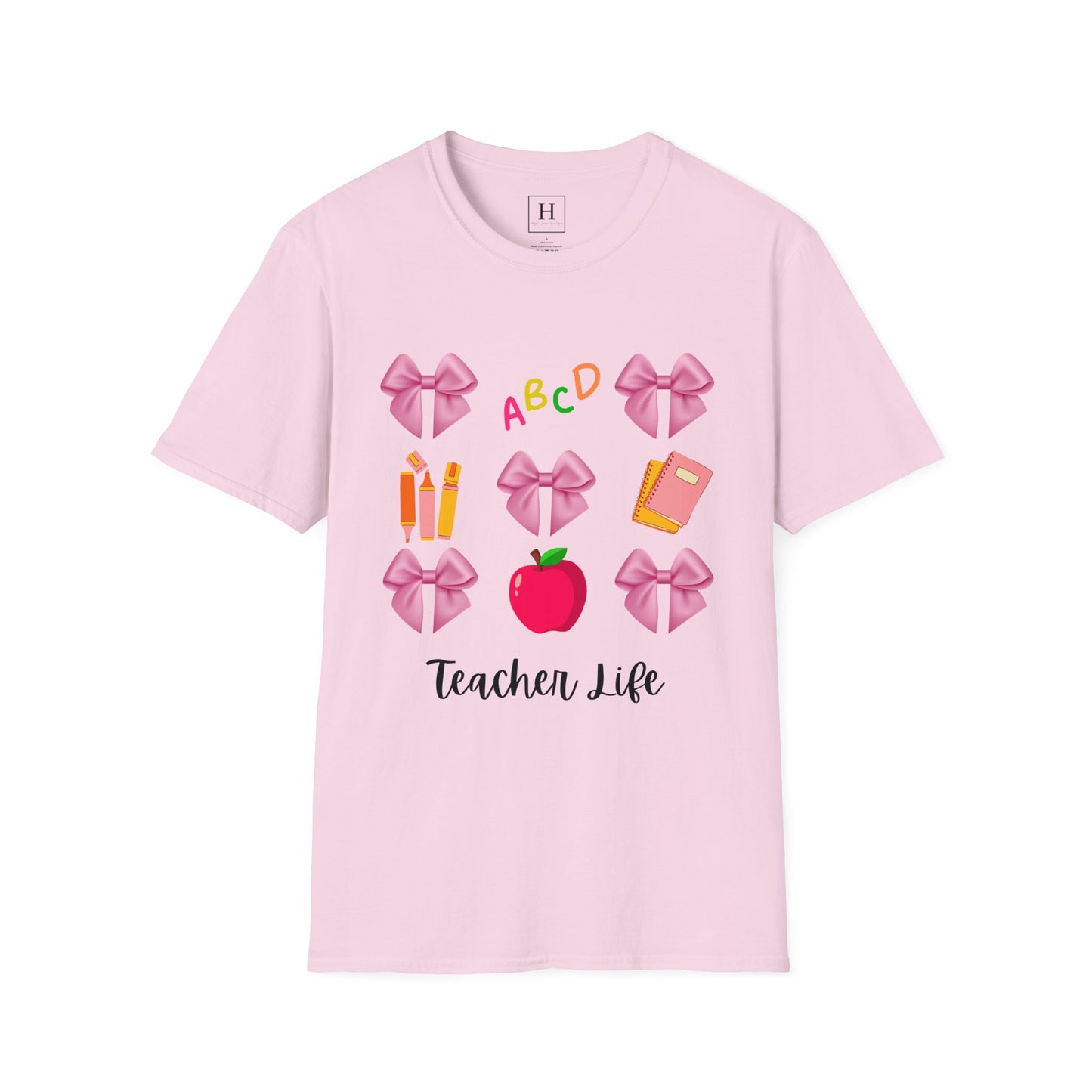 Teachers Life Bow T-Shirt (Front Only)