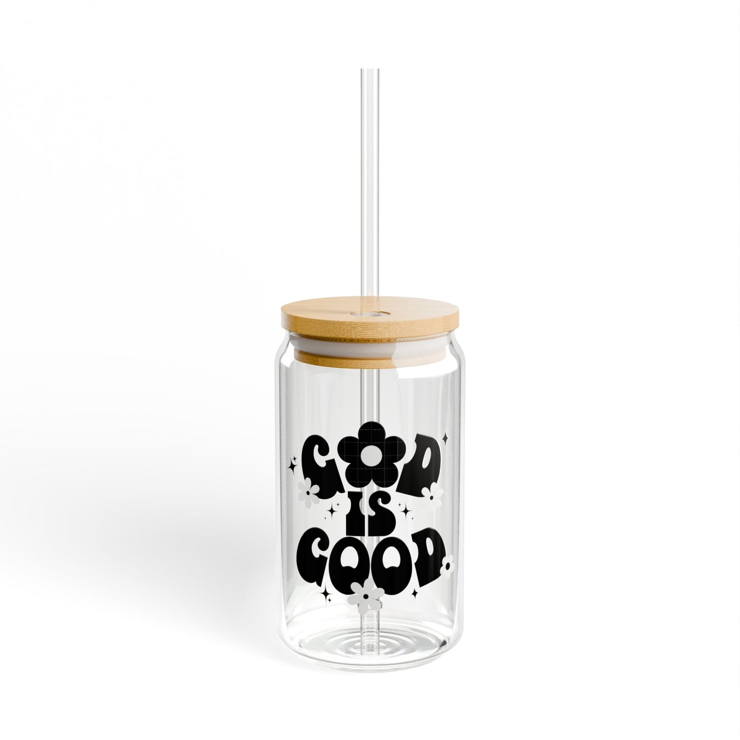 God is Good Christian Sipper Glass, 16oz
