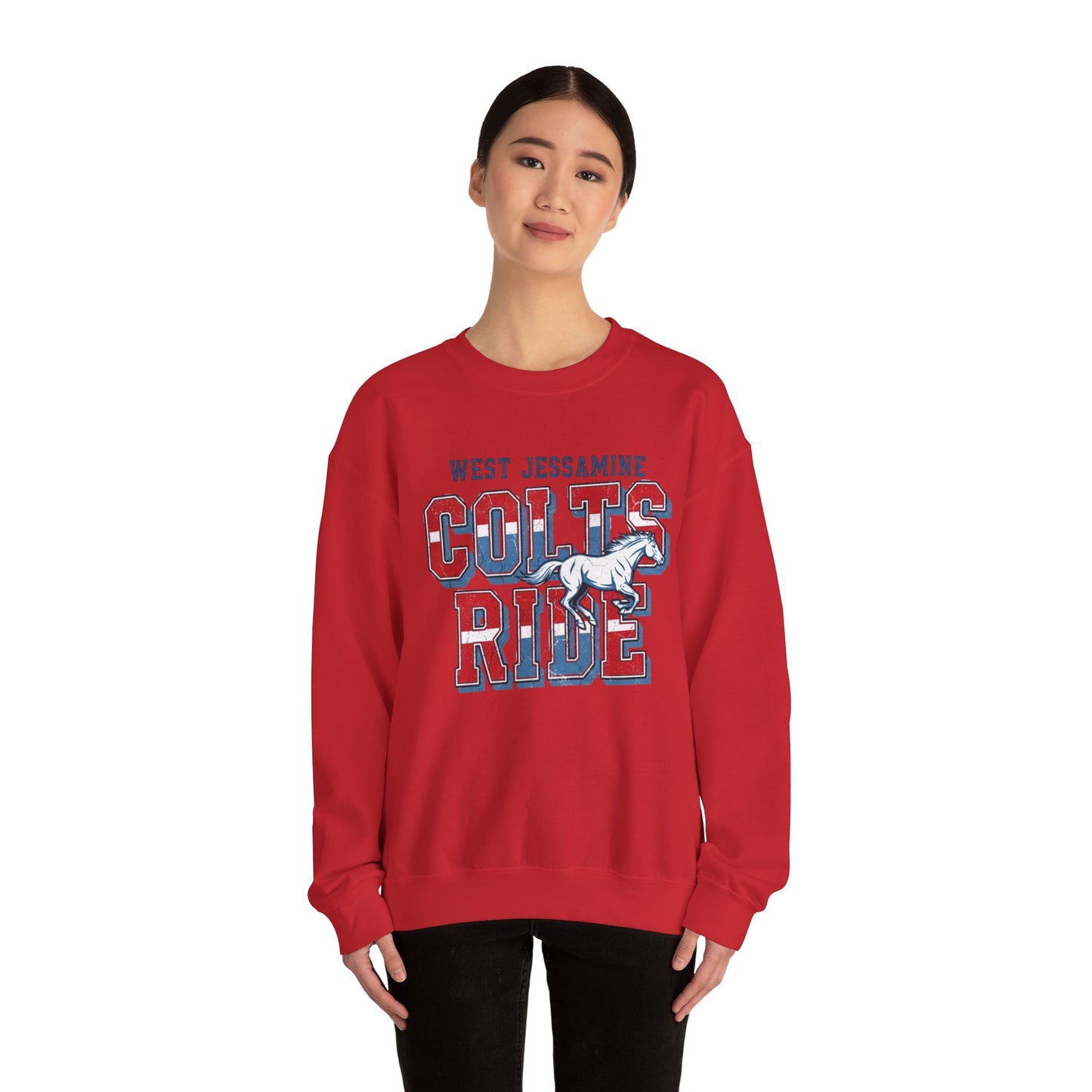 Crewneck Sweatshirt - West Jess RIDE COLTS Sweater