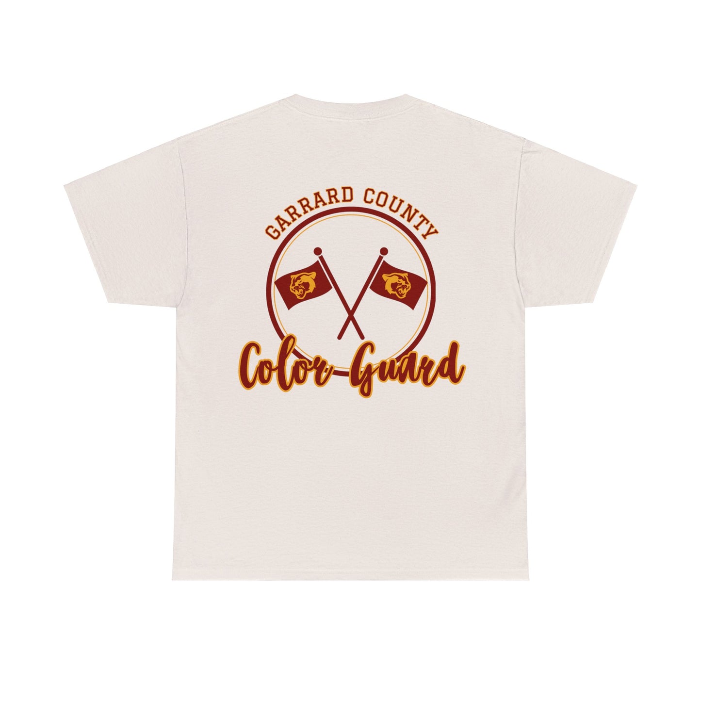 GMS Garrard Middle School Cougars Color Guard T-Shirt (Front & Back)