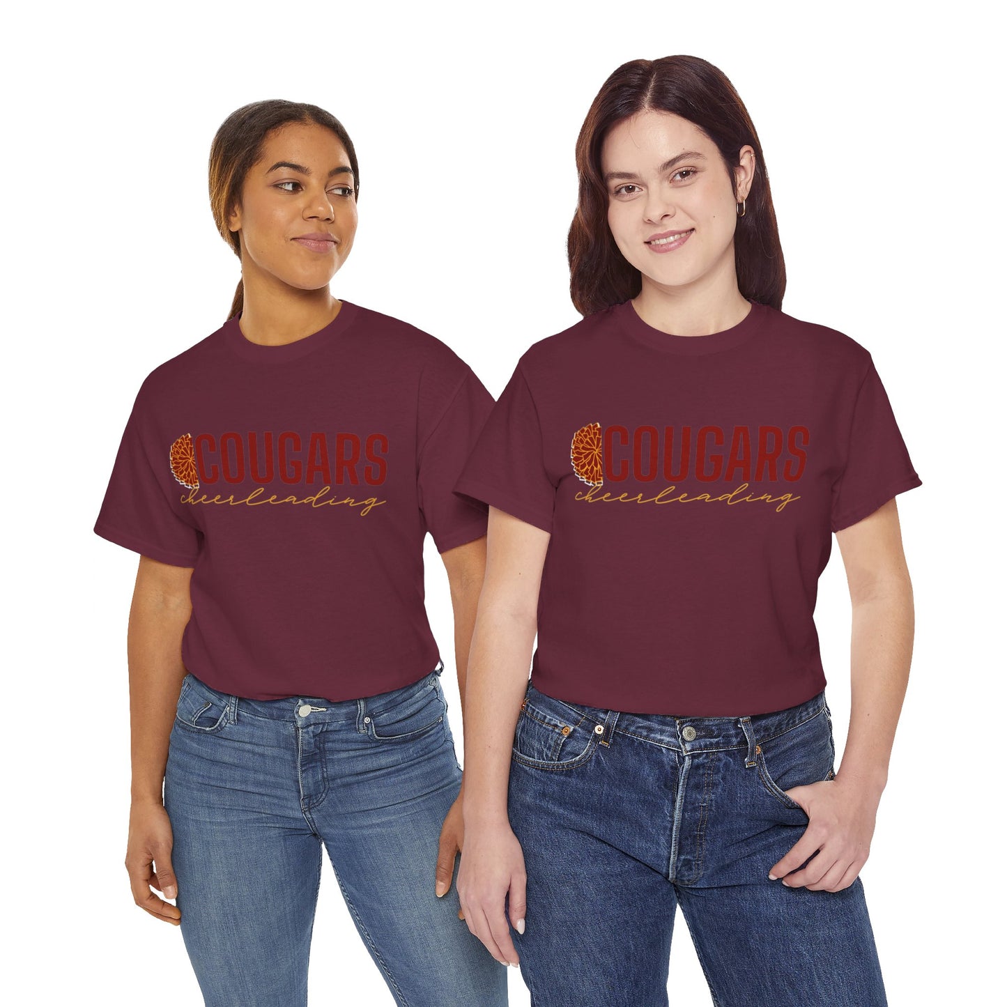 Cougars Cheerleading T-Shirt (Front Only)
