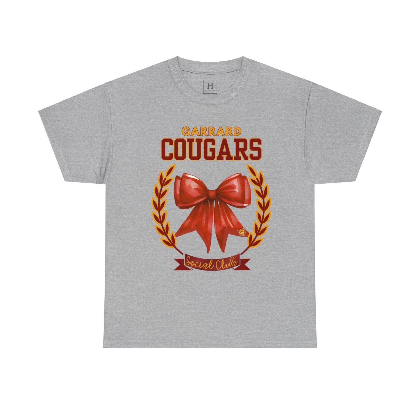 GMS Garrard Middle School Cougars Social Club T-Shirt (Front Only)