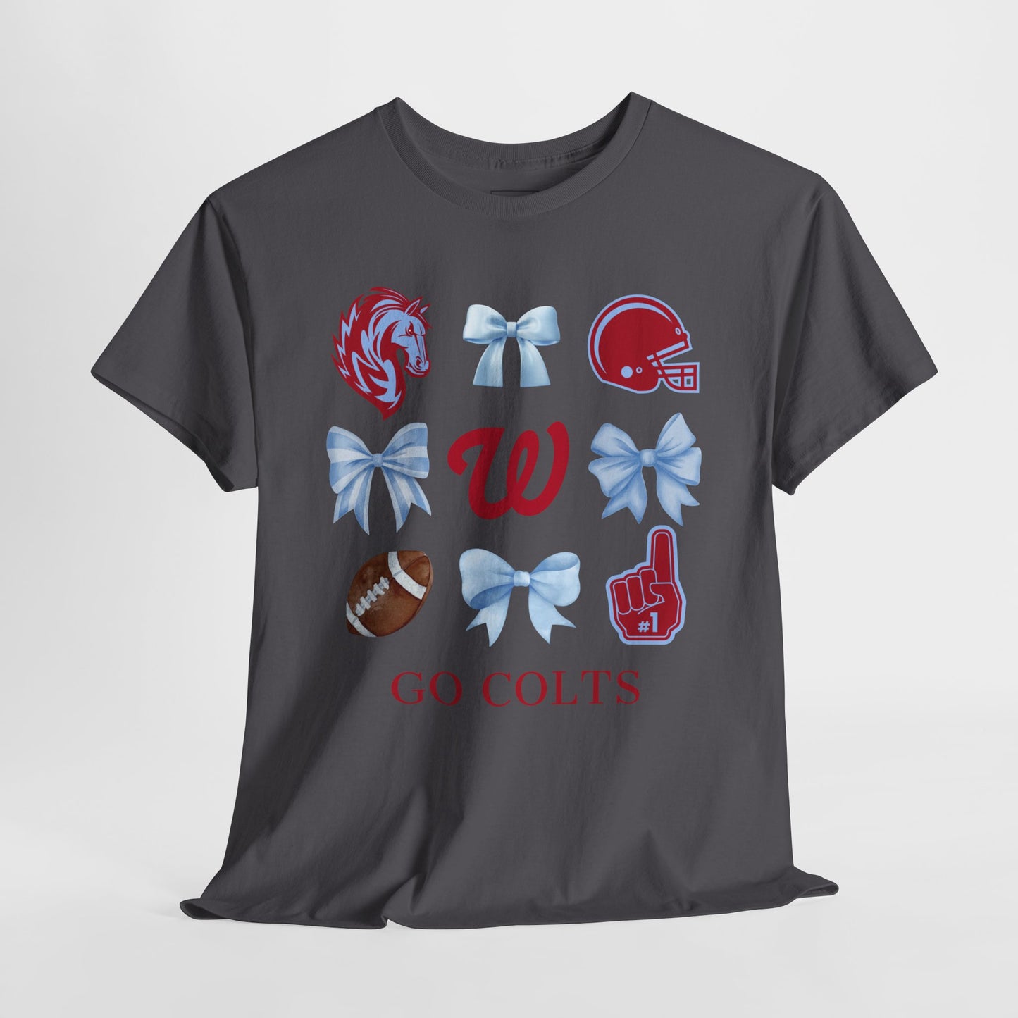 West Jessamine Colts Coquette Football Bows - Unisex Tee