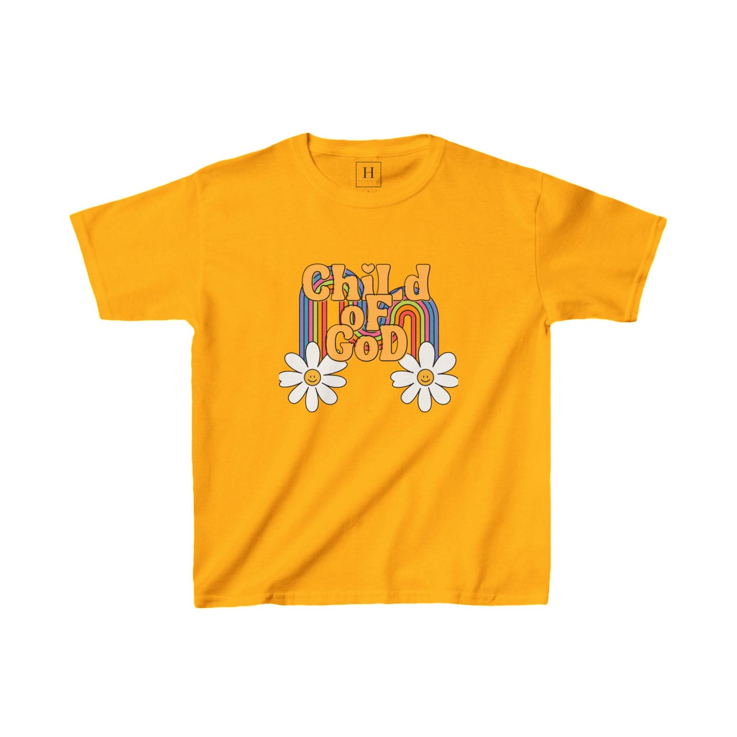 Youth Child of God Daisy Christian Heavy Cotton Tee