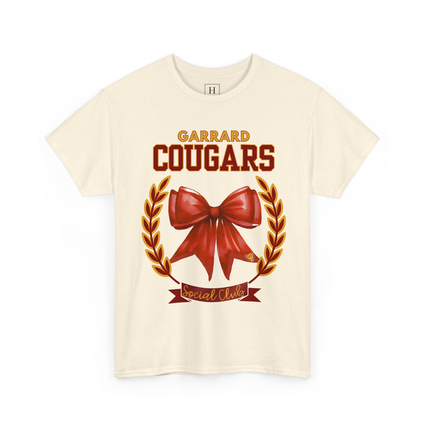 GMS Garrard Middle School Cougars Social Club T-Shirt (Front Only)