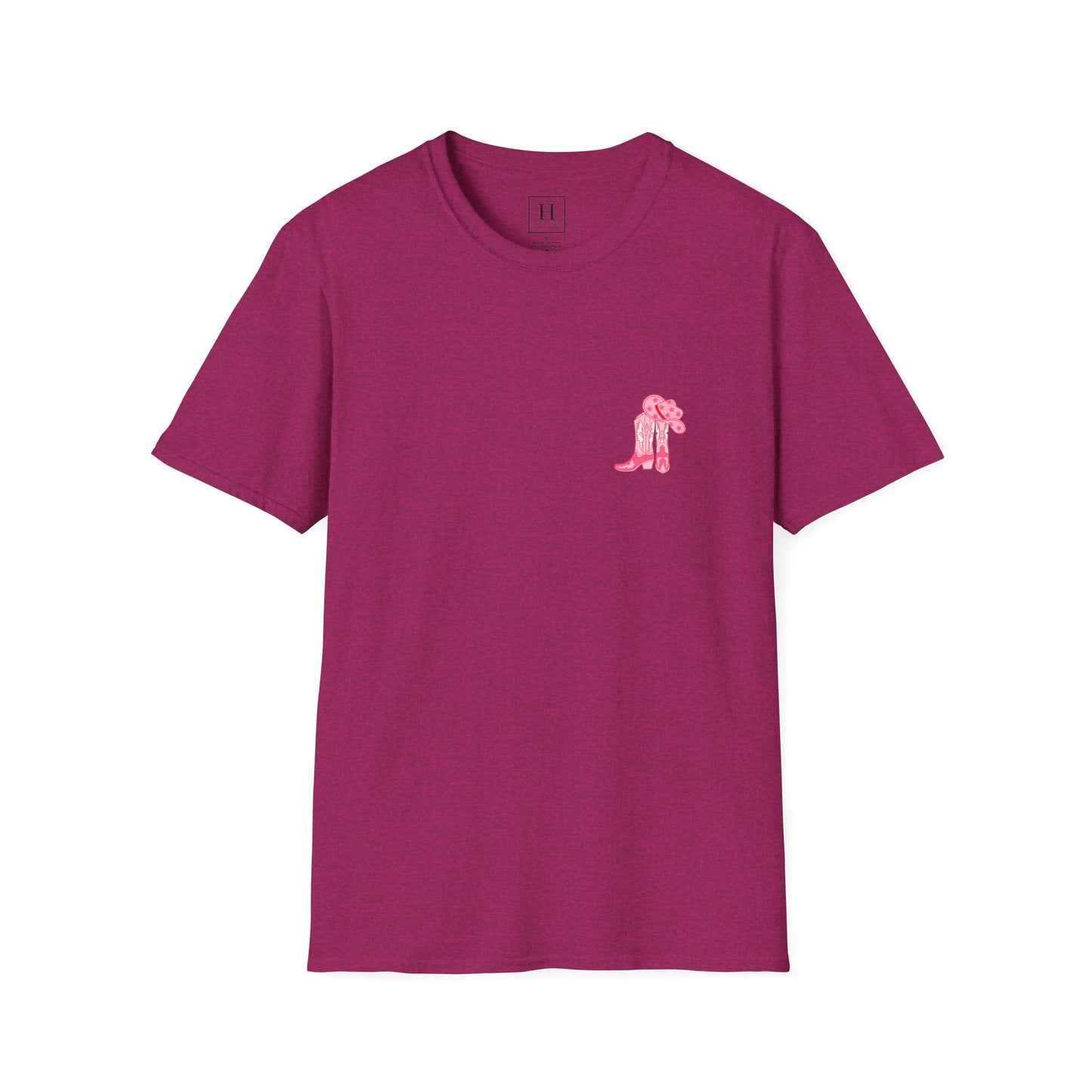 walk by faith cowgirl boot christian shirt (front and back)
