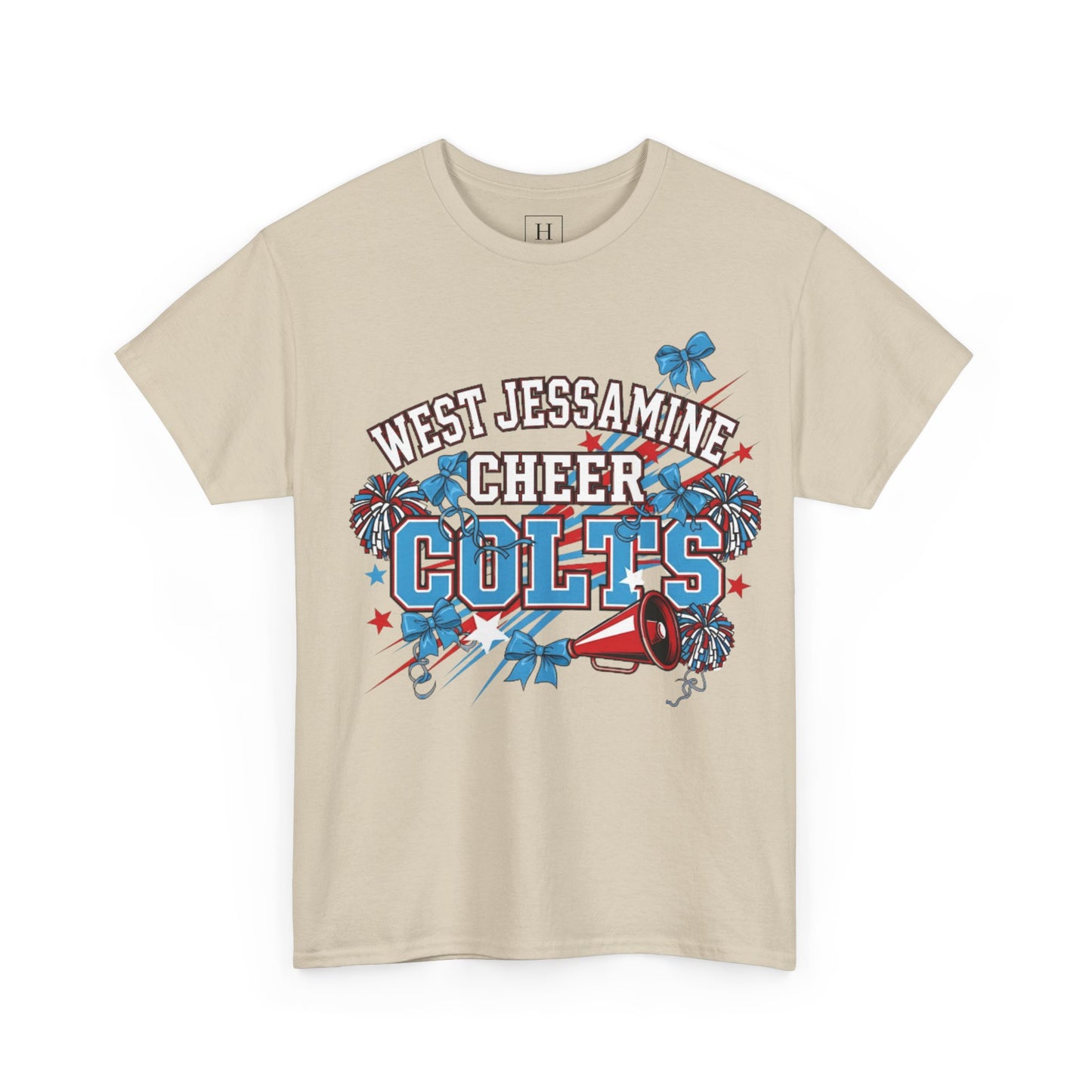 West Jessamine Cheer COLTS - Poms, Bows, Stars - Unisex Shirt