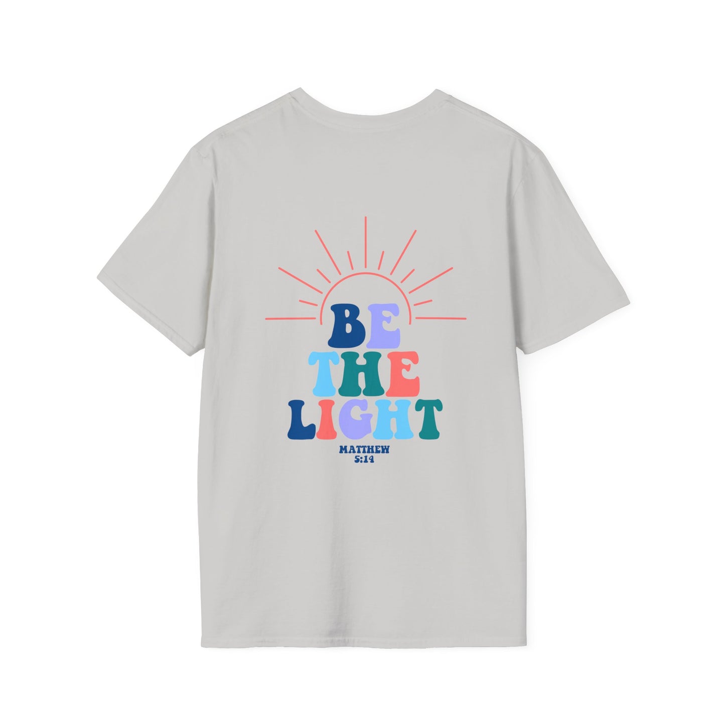 be the light christian bible blue (front and back)