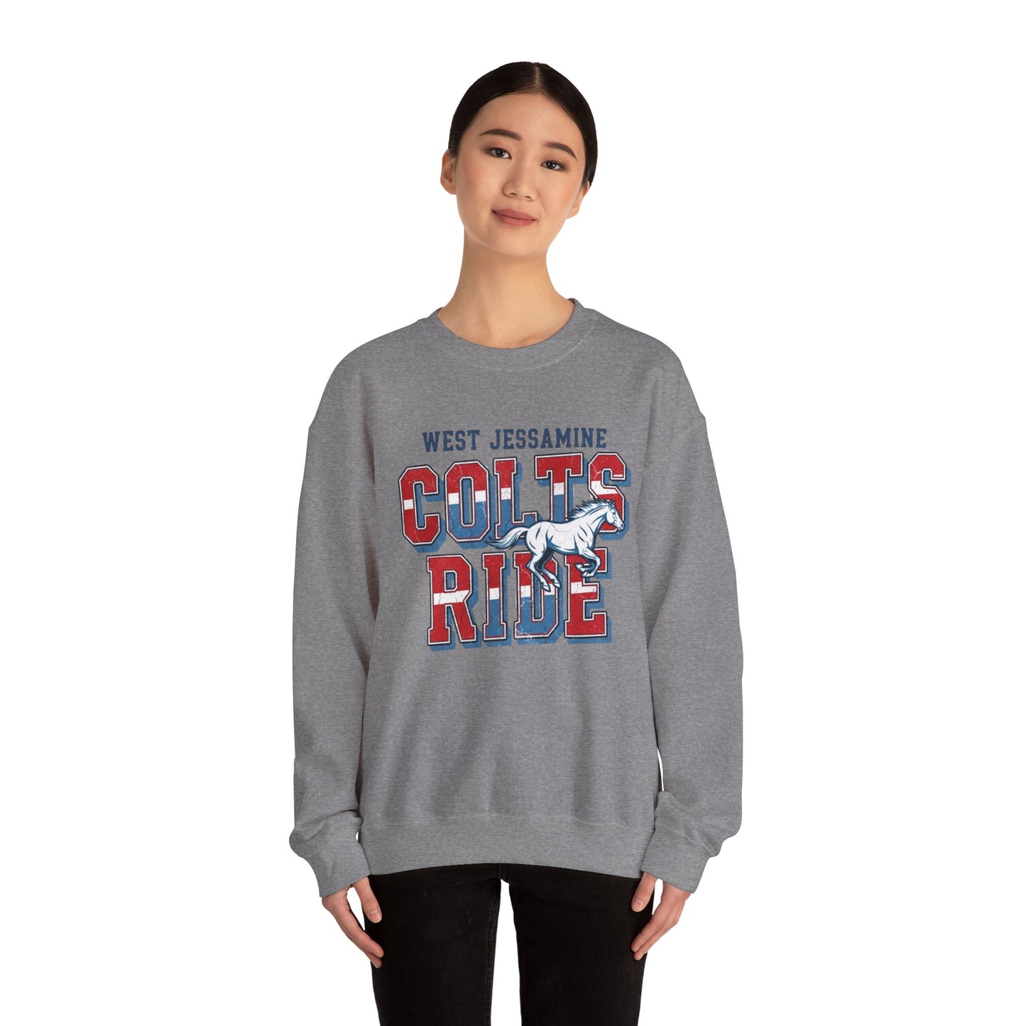 Crewneck Sweatshirt - West Jess RIDE COLTS Sweater