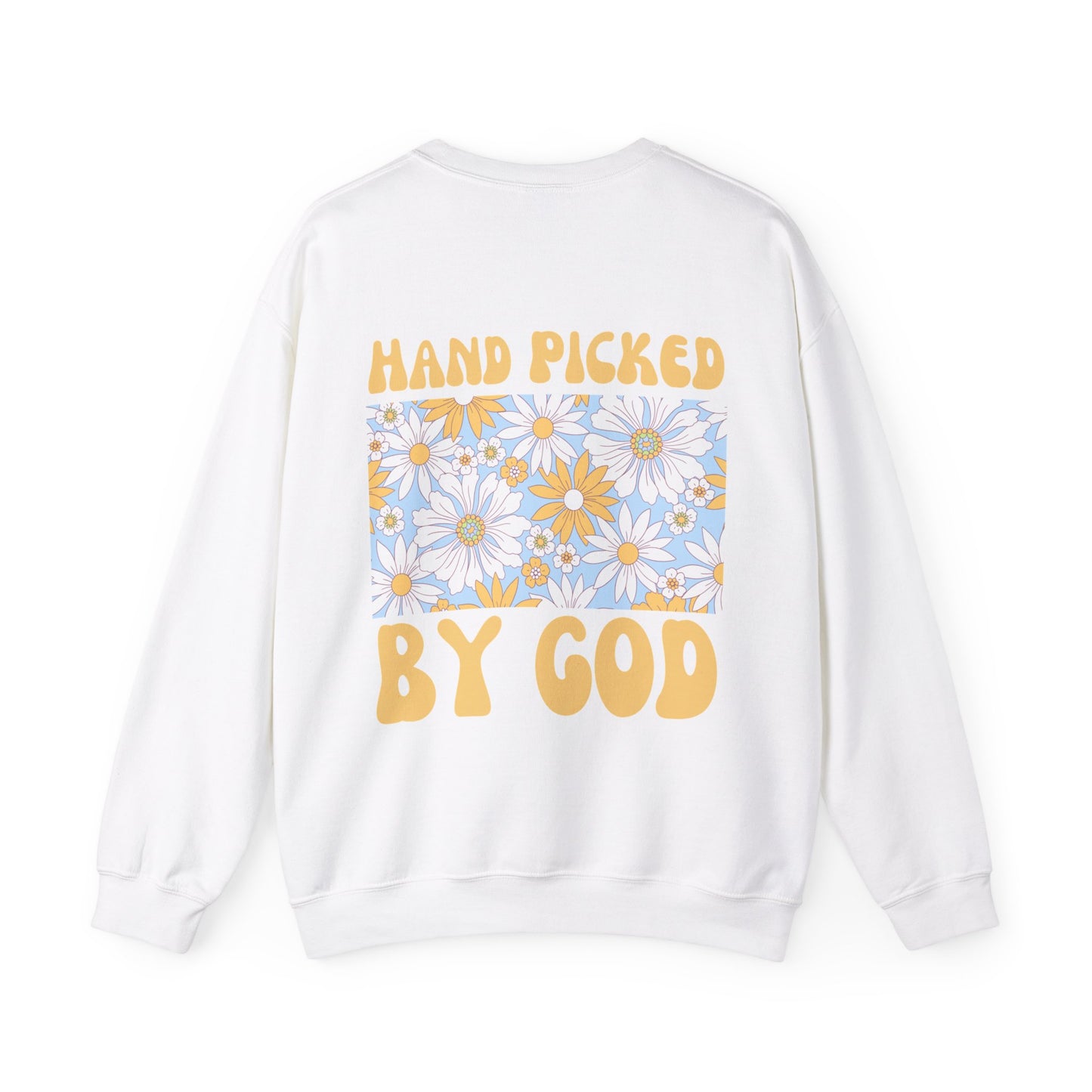 Blessed, Hand Picked By God Christian Sweater (front and back)