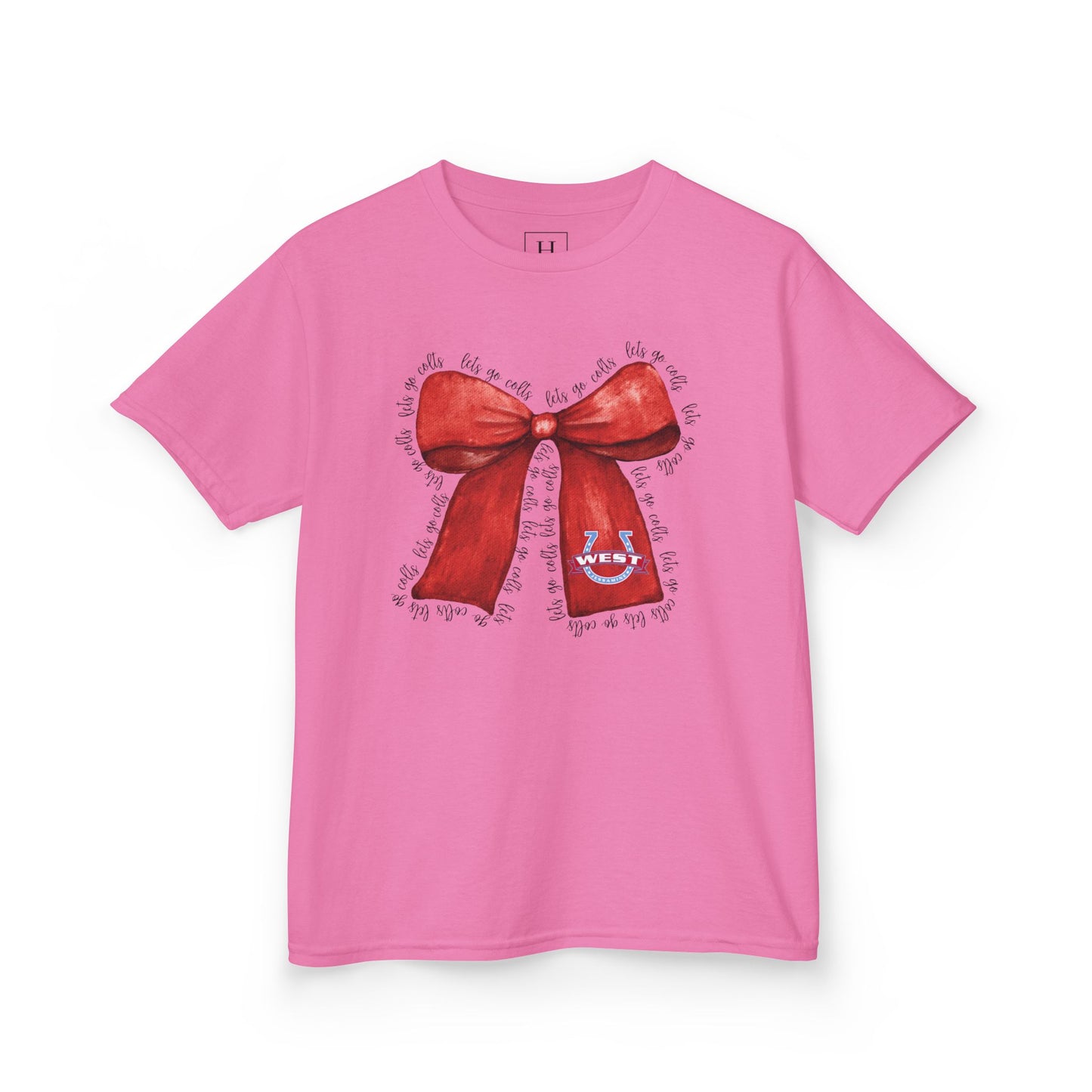 YOUTH --- Let's Go Colts Bow - West Horseshoe Logo Unisex T-Shirt
