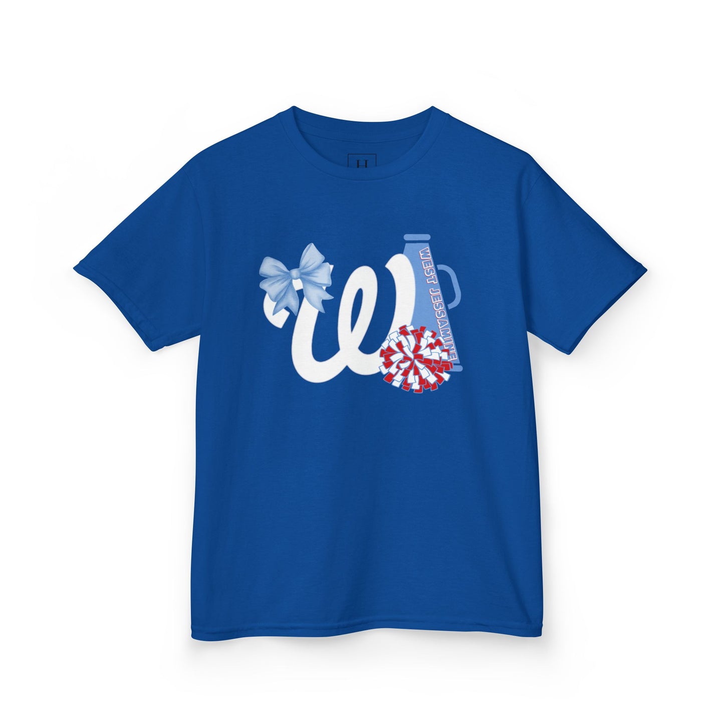 YOUTH -- West Jessamine Cheer Bow, Megaphone & Poms - Unisex Shirt