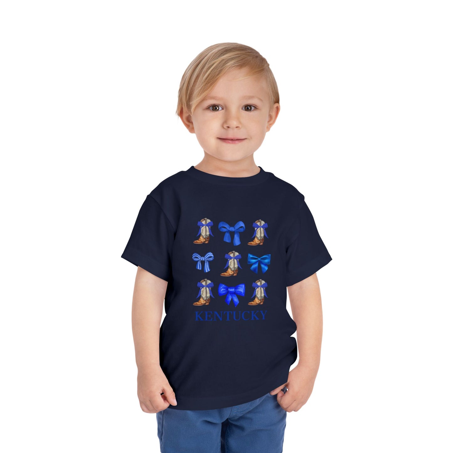 Toddler Kentucky Wildcats Coquette Bow and Cowgirl Boots Shirt