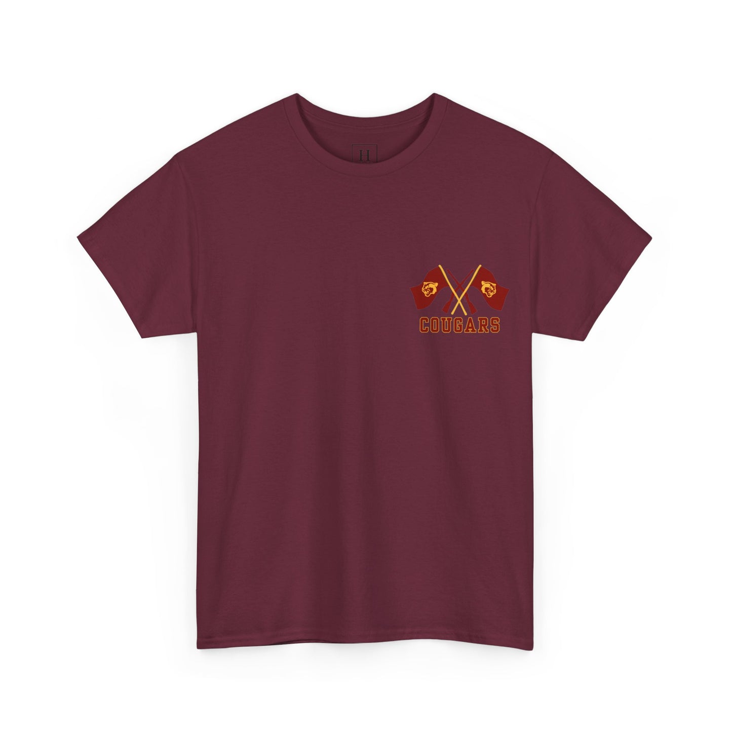 GMS Garrard Middle School Cougars Color Guard T-Shirt (Front & Back)