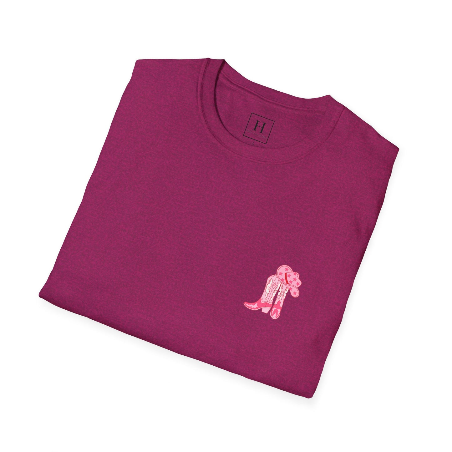 walk by faith cowgirl boot christian shirt (front and back)