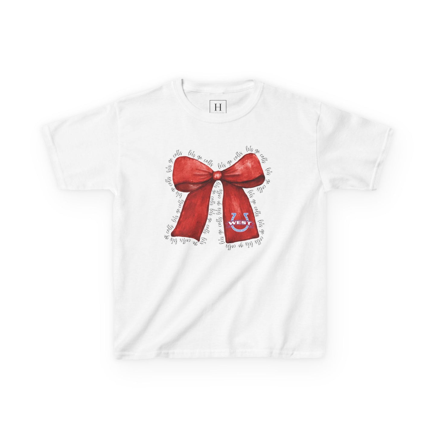 YOUTH --- Let's Go Colts Bow - West Horseshoe Logo Unisex T-Shirt