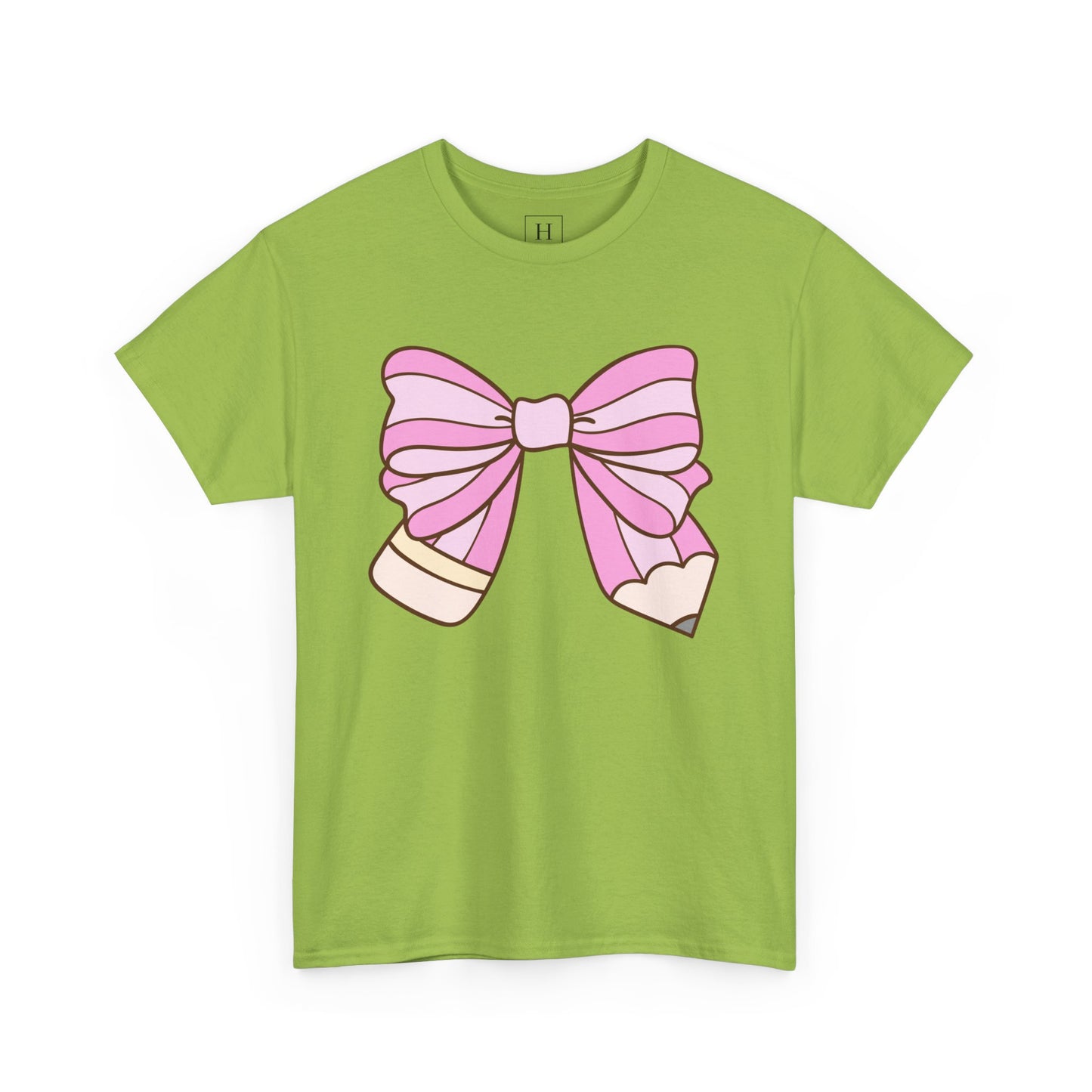 Teacher Pencil Bow Tee