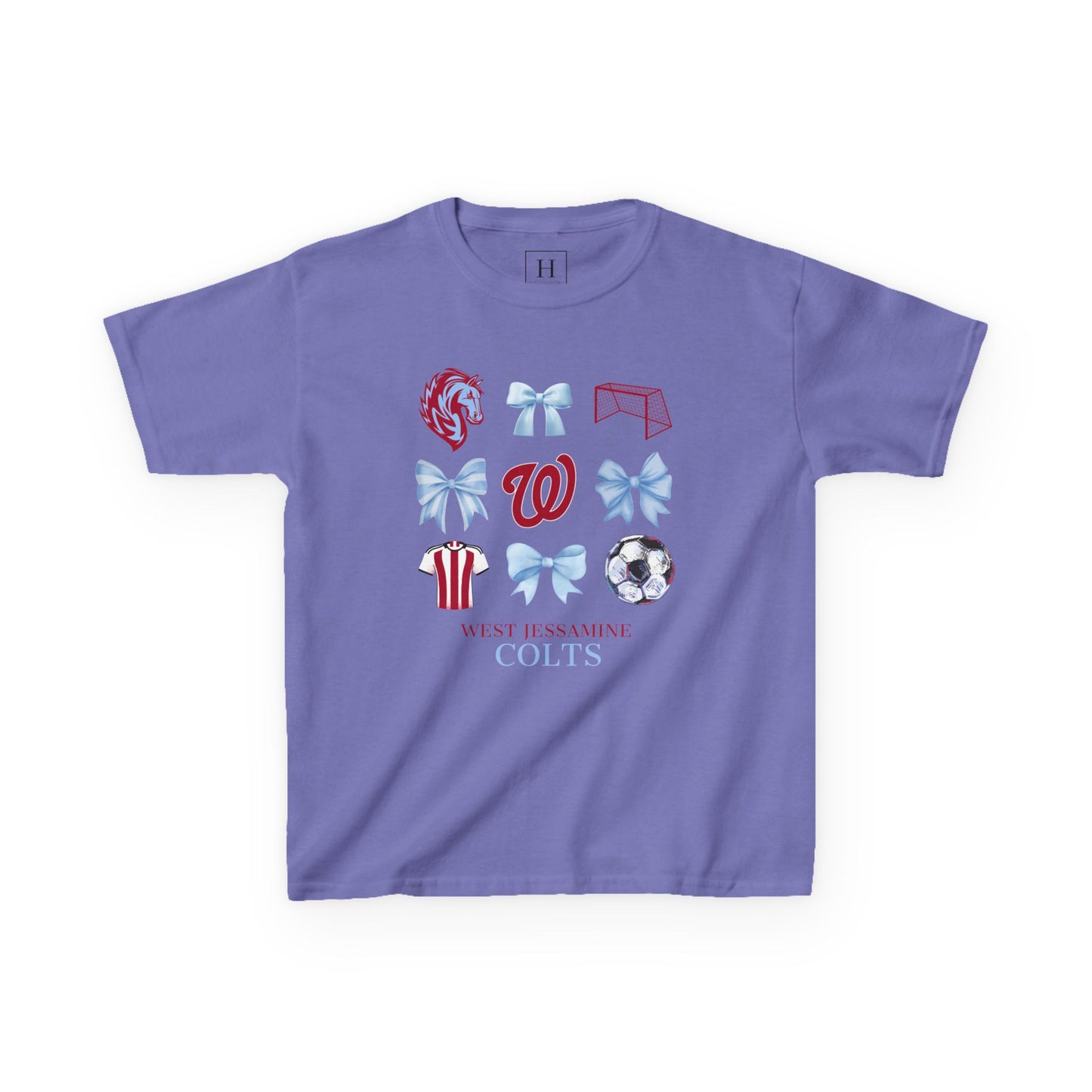 YOUTH --Soccer Coquette Bows Unisex Tee - West Jessamine