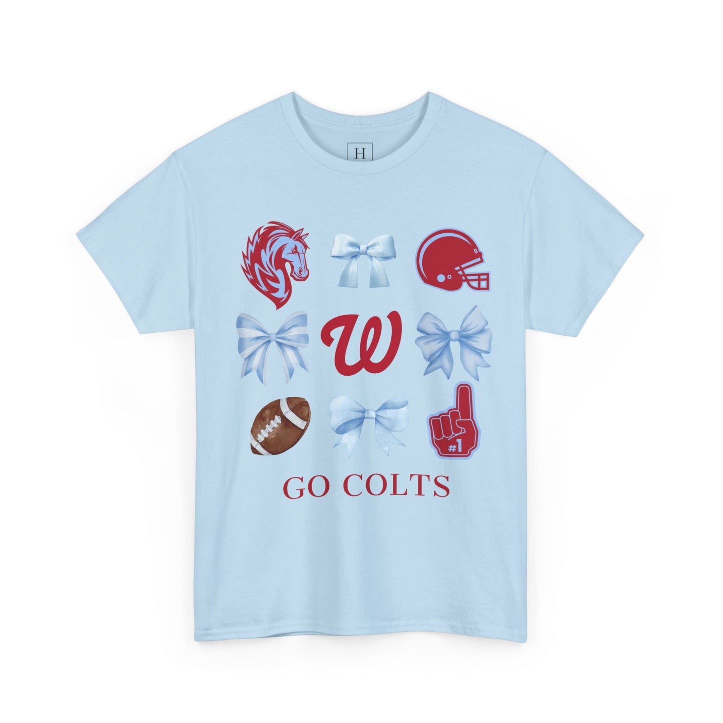 West Jessamine Colts Coquette Football Bows - Unisex Tee