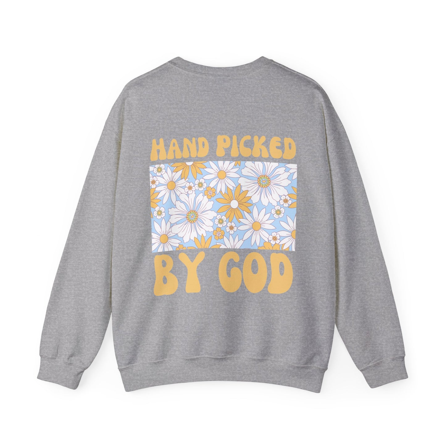 Blessed, Hand Picked By God Christian Sweater (front and back)
