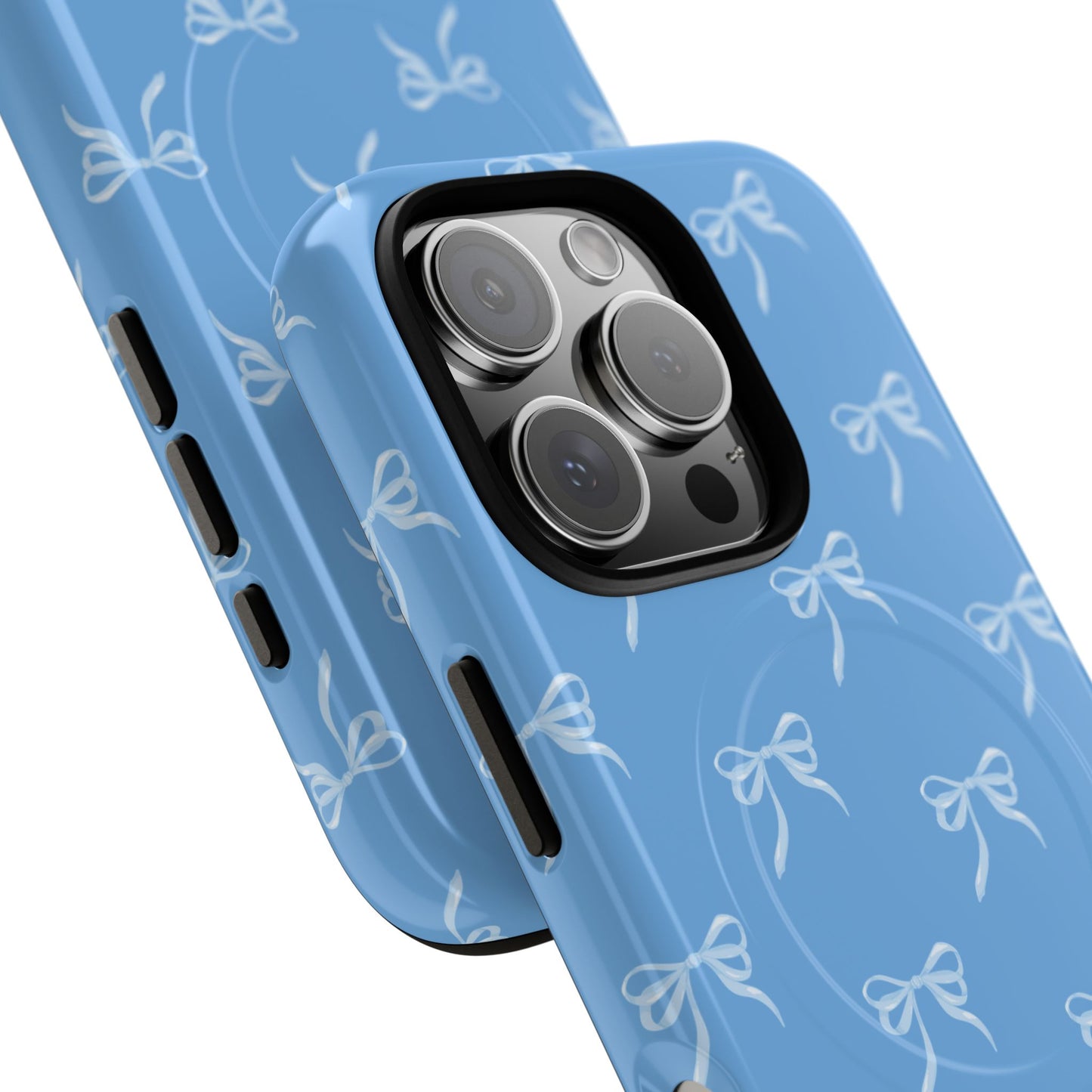 Blue Bow Coquette Design Tough Phone Case, Cute Phone Cover, Durable iPhone Case, Stylish Gift for Her