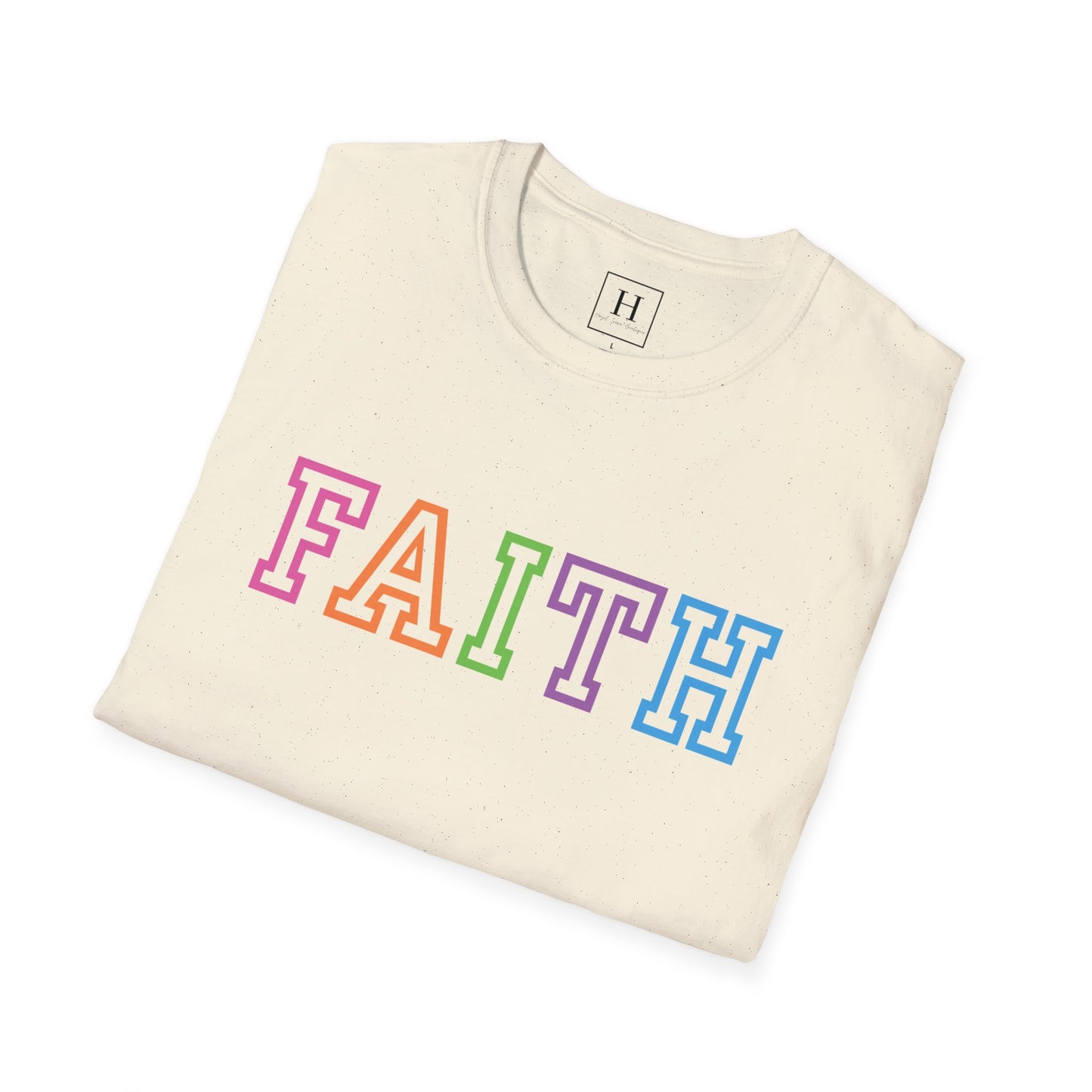 Bright Rainbow Color Faith Christian T-shirt