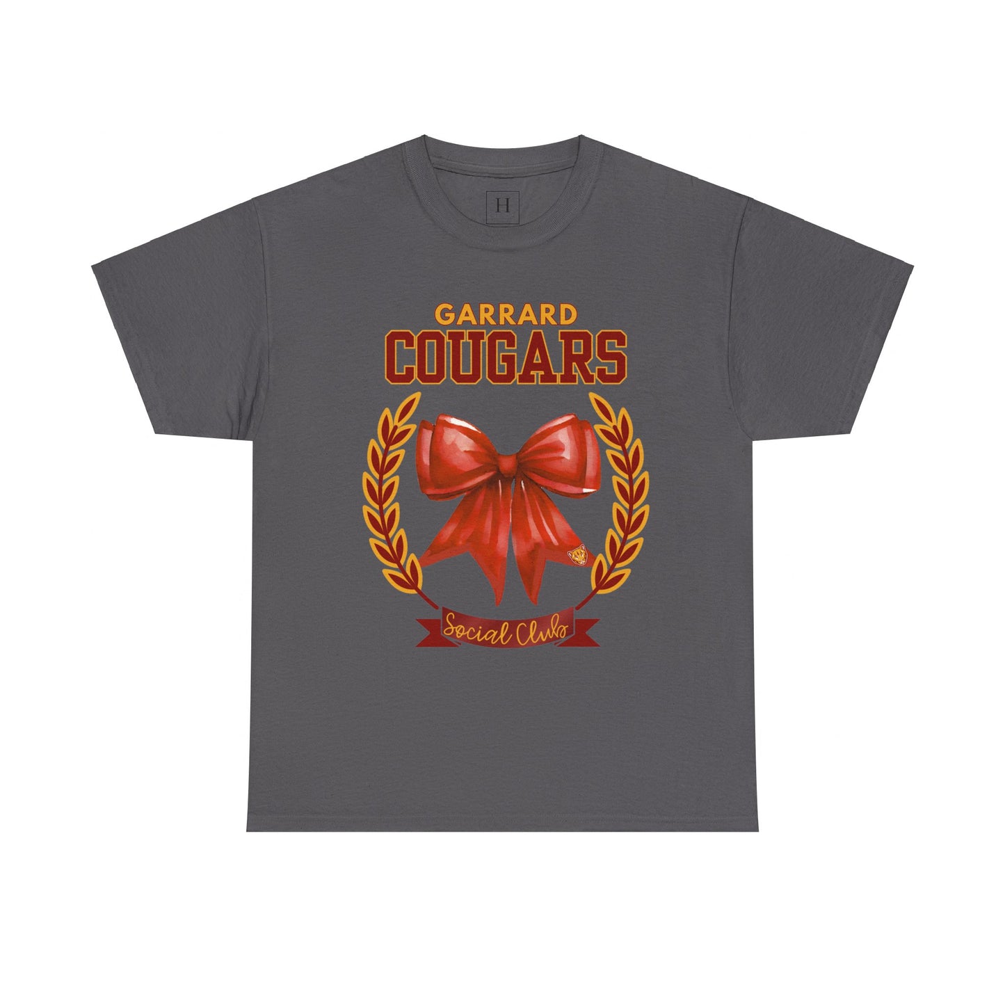 GMS Garrard Middle School Cougars Social Club T-Shirt (Front Only)