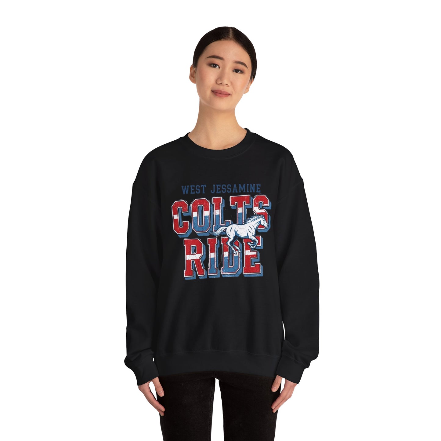 Crewneck Sweatshirt - West Jess RIDE COLTS Sweater
