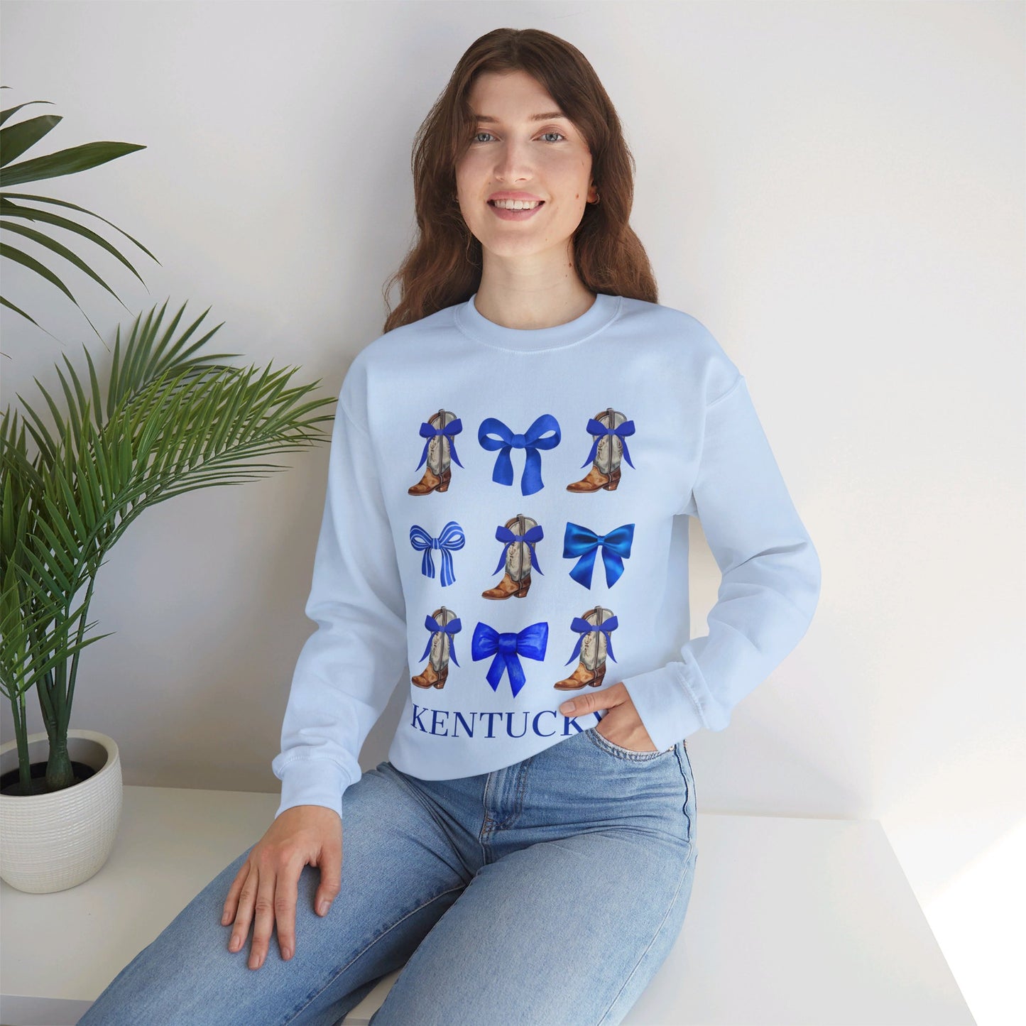 Kentucky Wildcats Coquette Cowgirl Boots & Bows Sweater