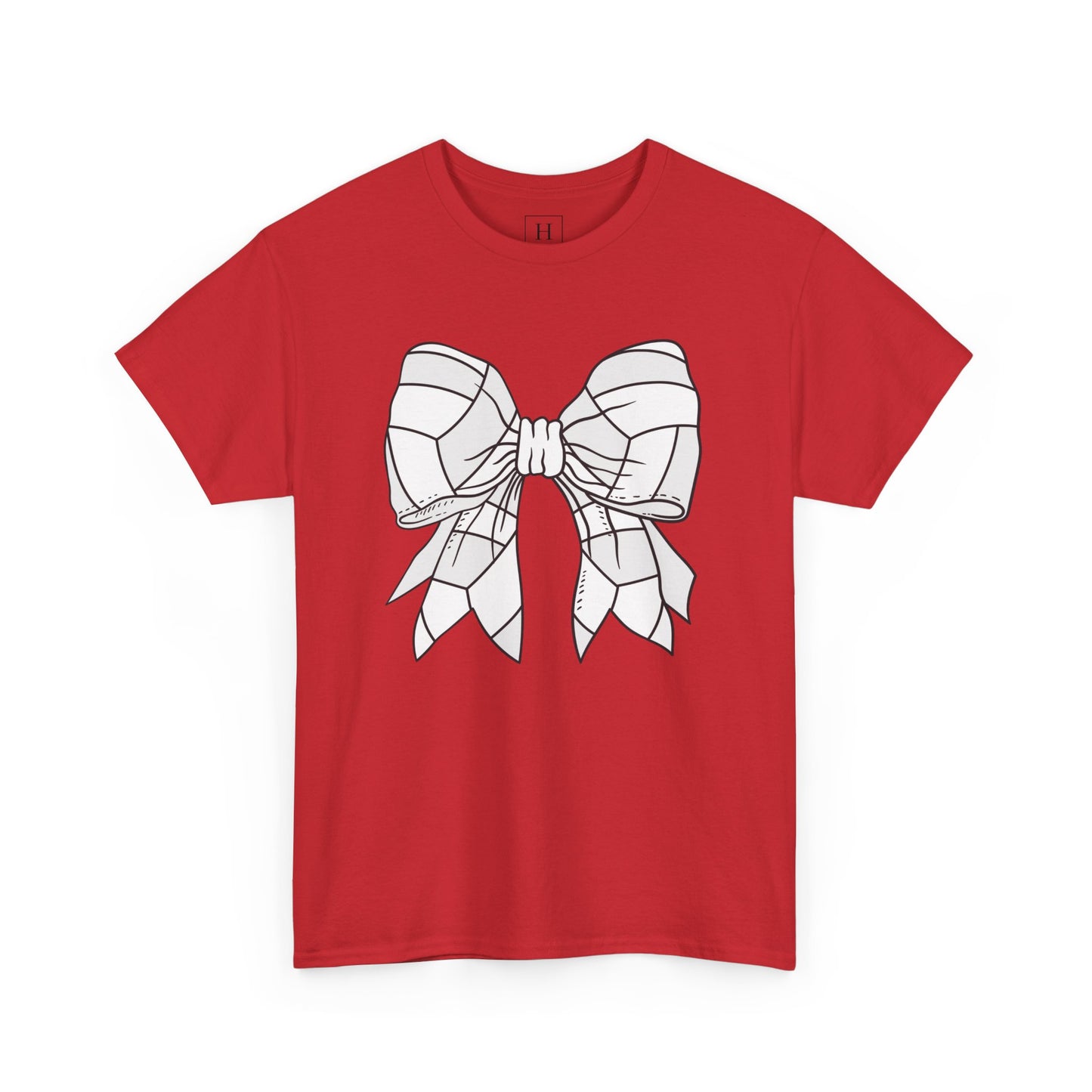 Volleyball Sport Bow Tee - Unisex Heavy Cotton