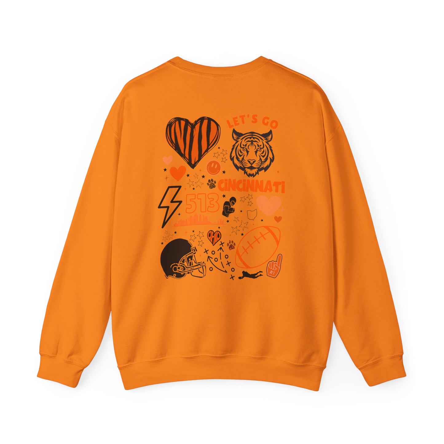 Cincy (513) Bengals Sweatshirts (Front & Back)