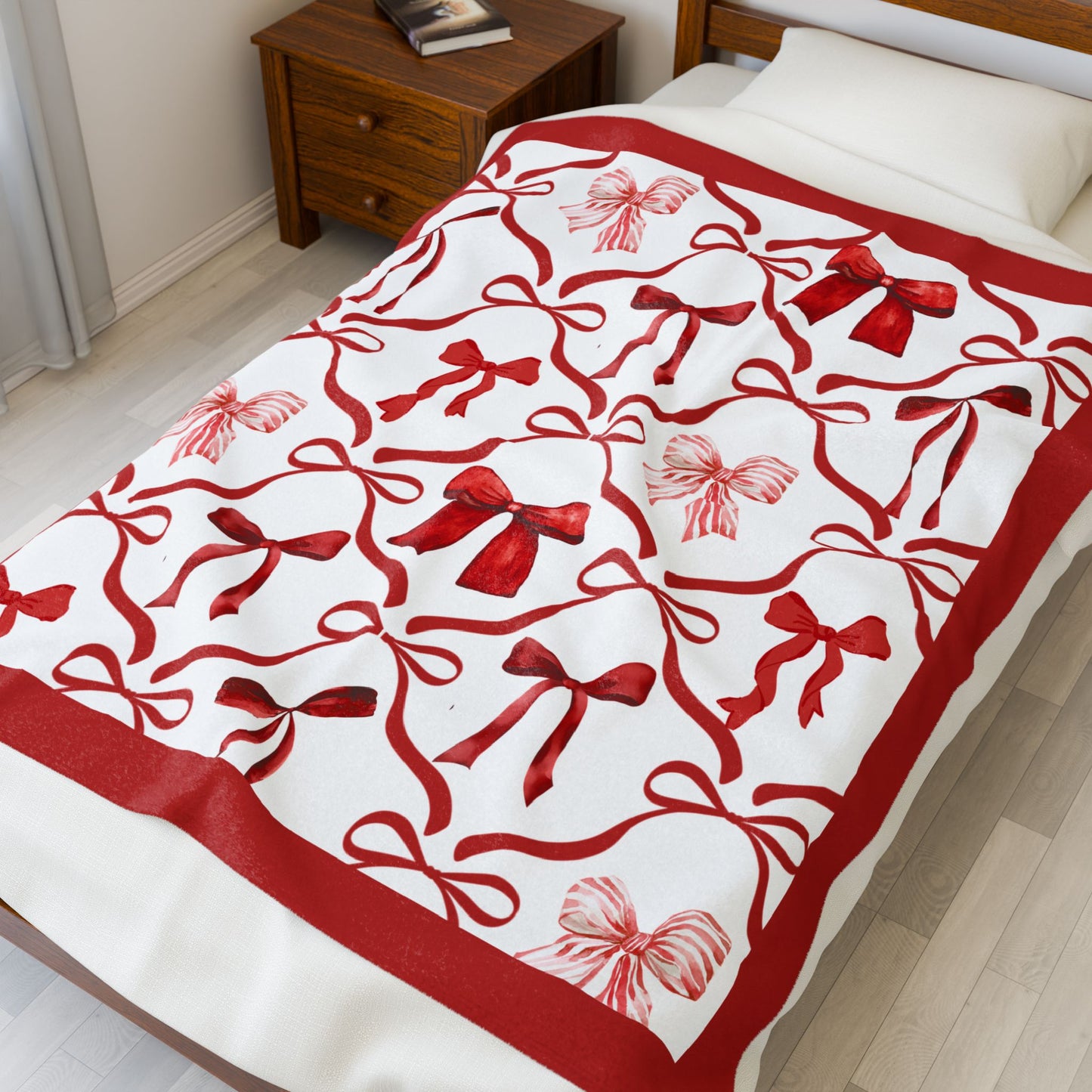Red Bow Coquette Blanket